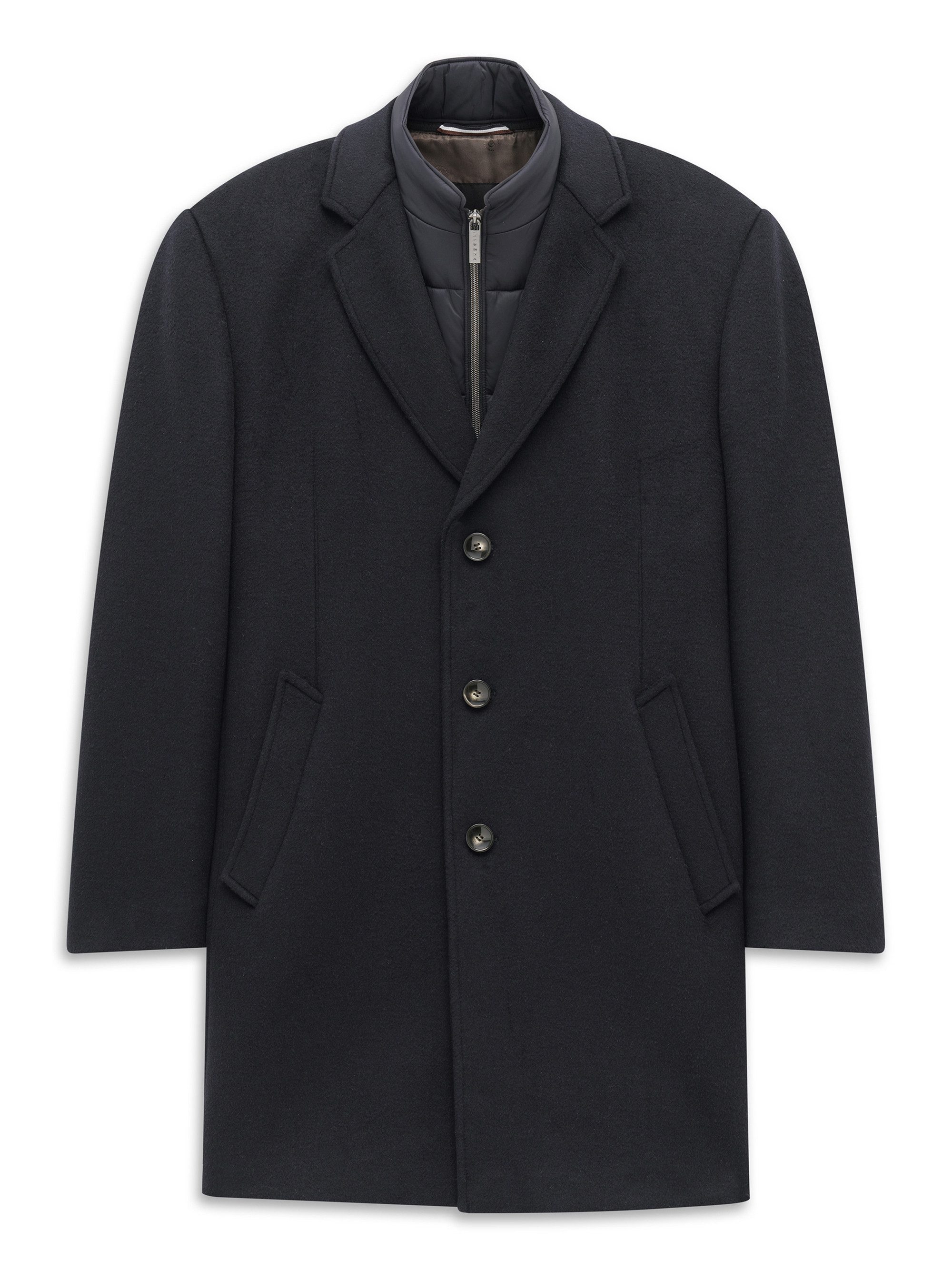 bugatti Kurzmantel Modern Fit Modern Fit Wollmix Reverskragen Dynamic Series