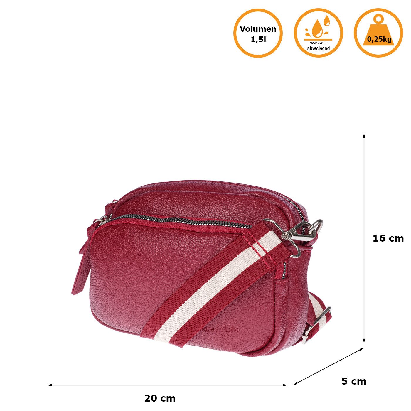 Handgelenktasche Damen Leder Optik Umhängetasche Tasche