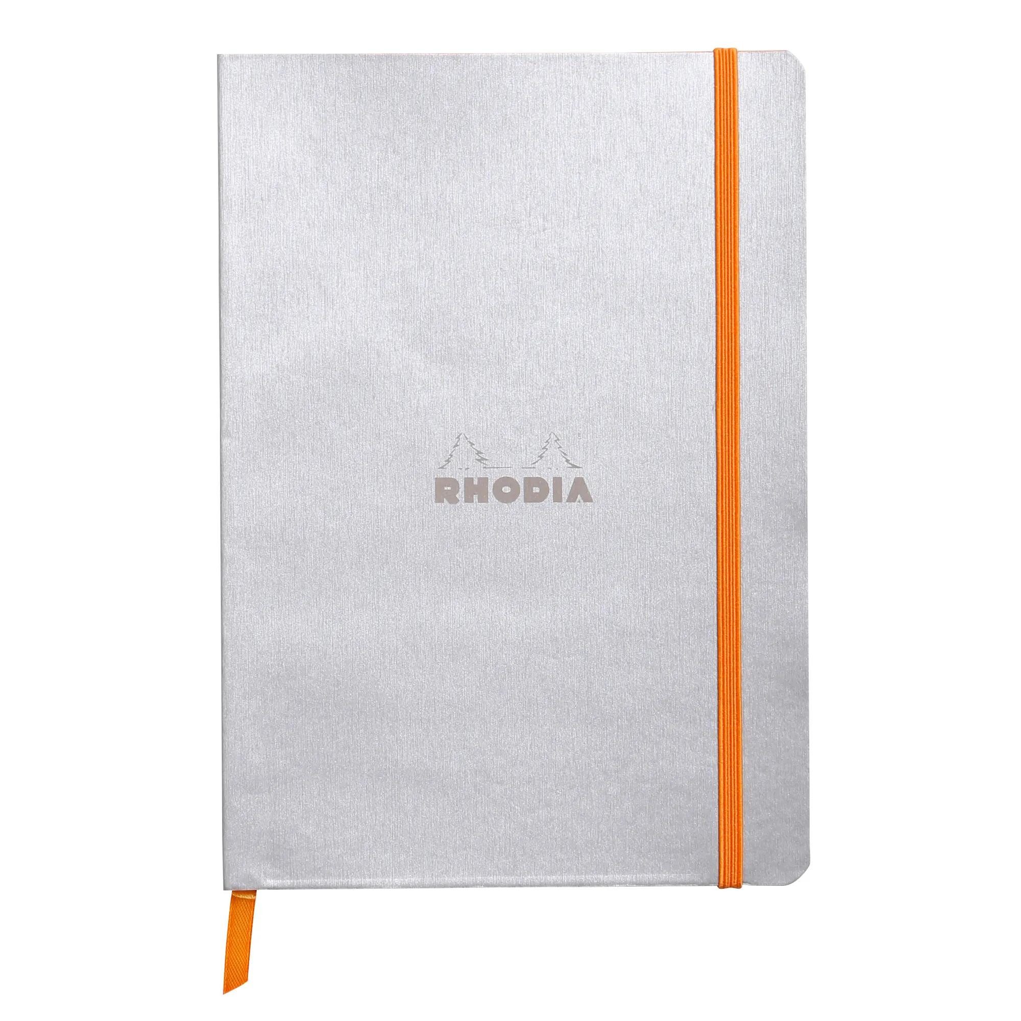 Rhodia Einsteck-Fotoalbum Notizbuch A5 Softcover, 80 Bl elfenbein 90g, liniert, Silber 117401C, Buch geleimt