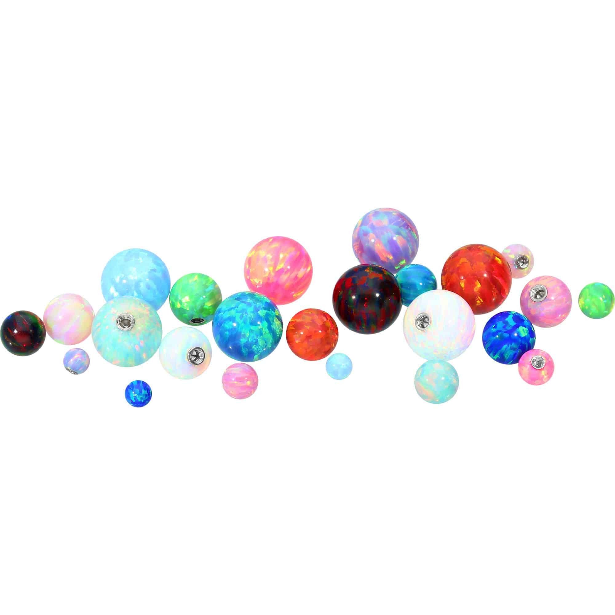 PIERCINGLINE Piercing-Set Synthetischer Opal Schraubkugel mit Chirurgenstah günstig online kaufen