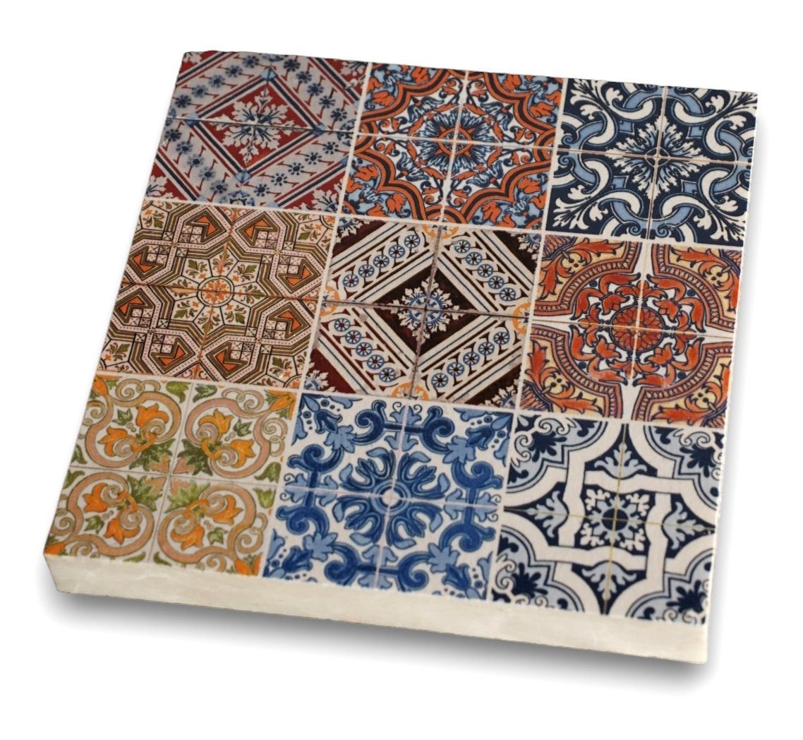 WestCraft Glasuntersetzer Untersetzer aus ECHTEM MAMOR für Glas Tasse, Zubehör für Esstisch, Tisch Küche, Kommode, 1-tlg., Echte Handarbeit