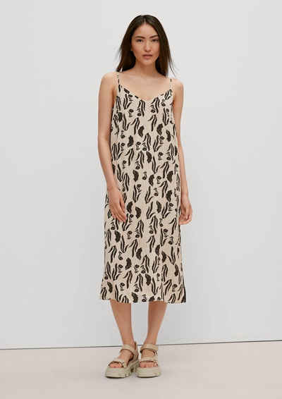 comma casual identity Maxikleid Midi-Kleid mit Allover-Muster