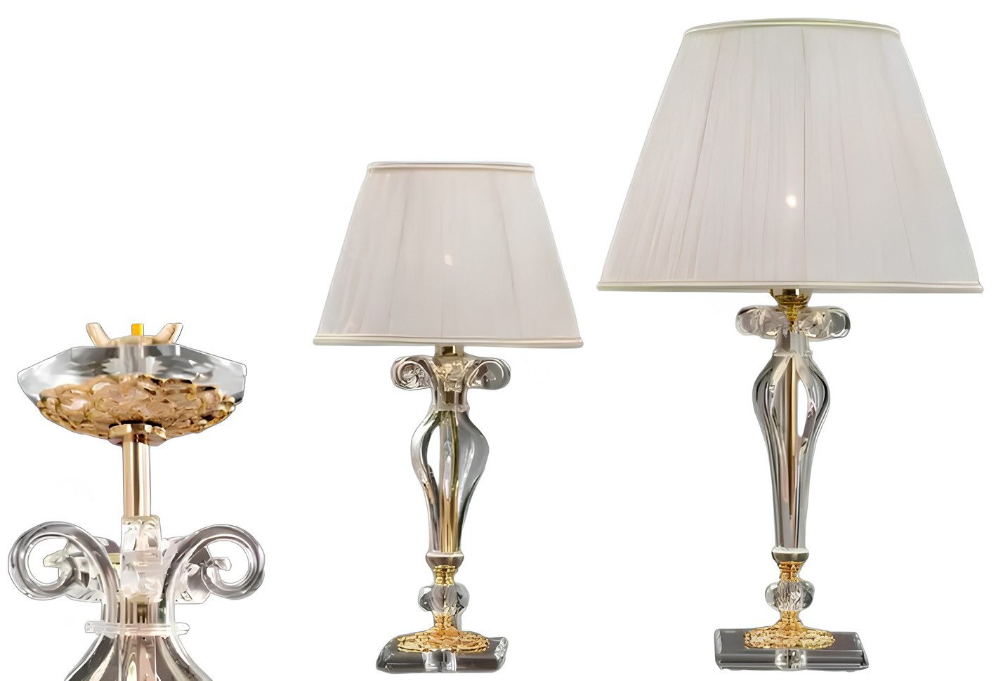 Xlmoebel Nachttischlampe Kristall Tischlampe im antiken Stil mit Beleuchtungsfunktion, Hergestellt in Europa