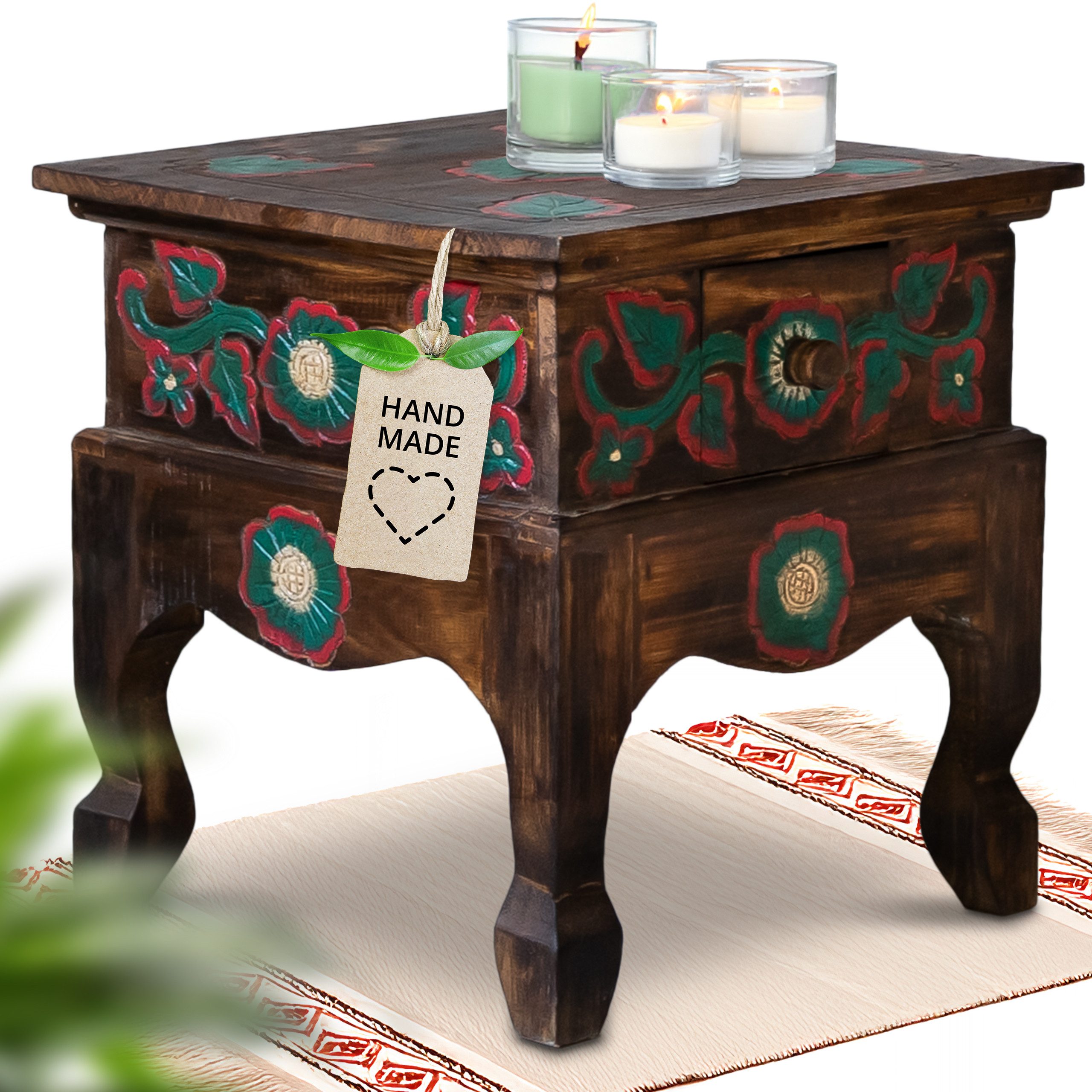 livasia Couchtisch Opiumtisch aus Bali - 39x39cm, handgefertigt günstig online kaufen