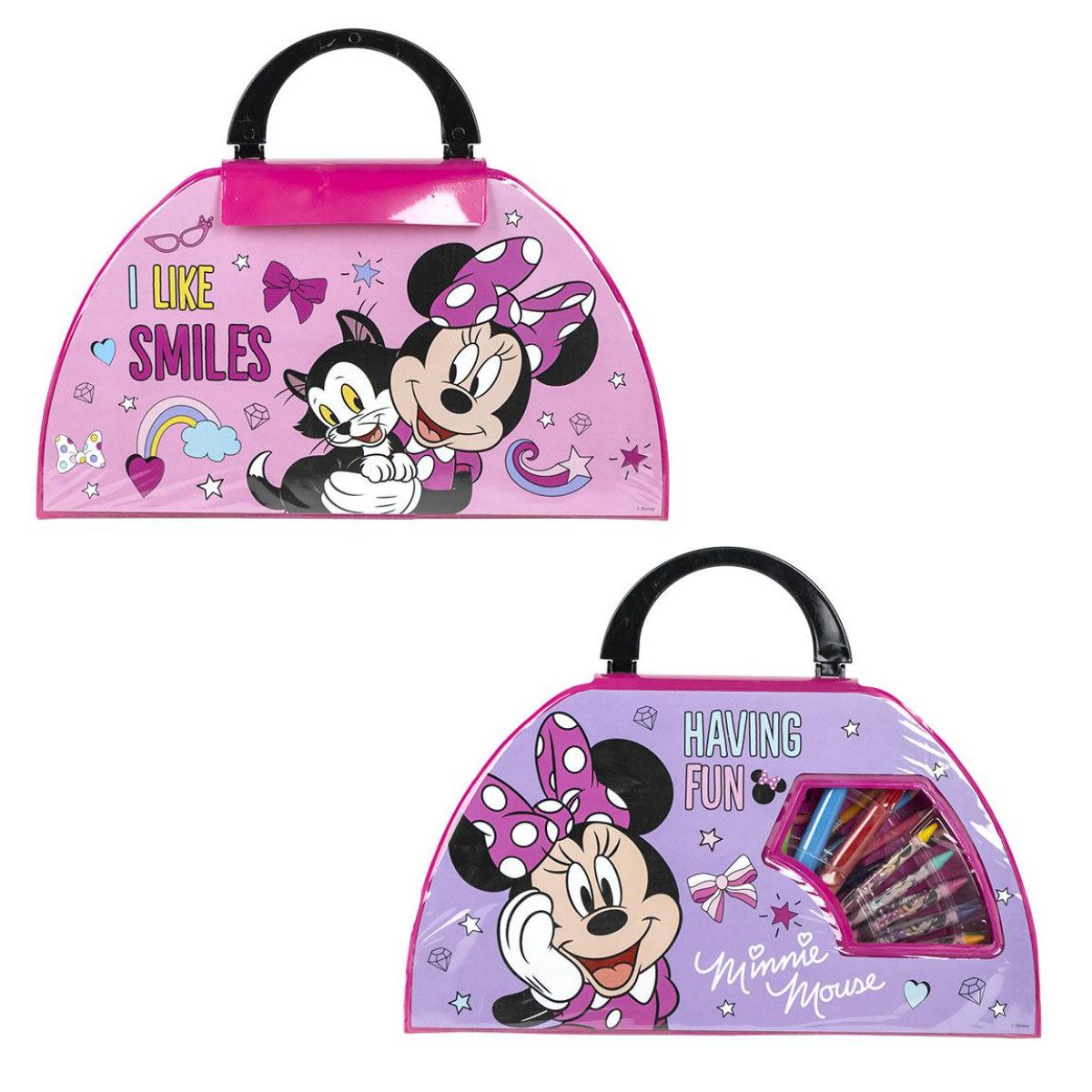 Disney Minnie Mouse Farbkasten Kinder Colorable Set 50-teilig Malset Zeichenkoffer Kreativspielzeug