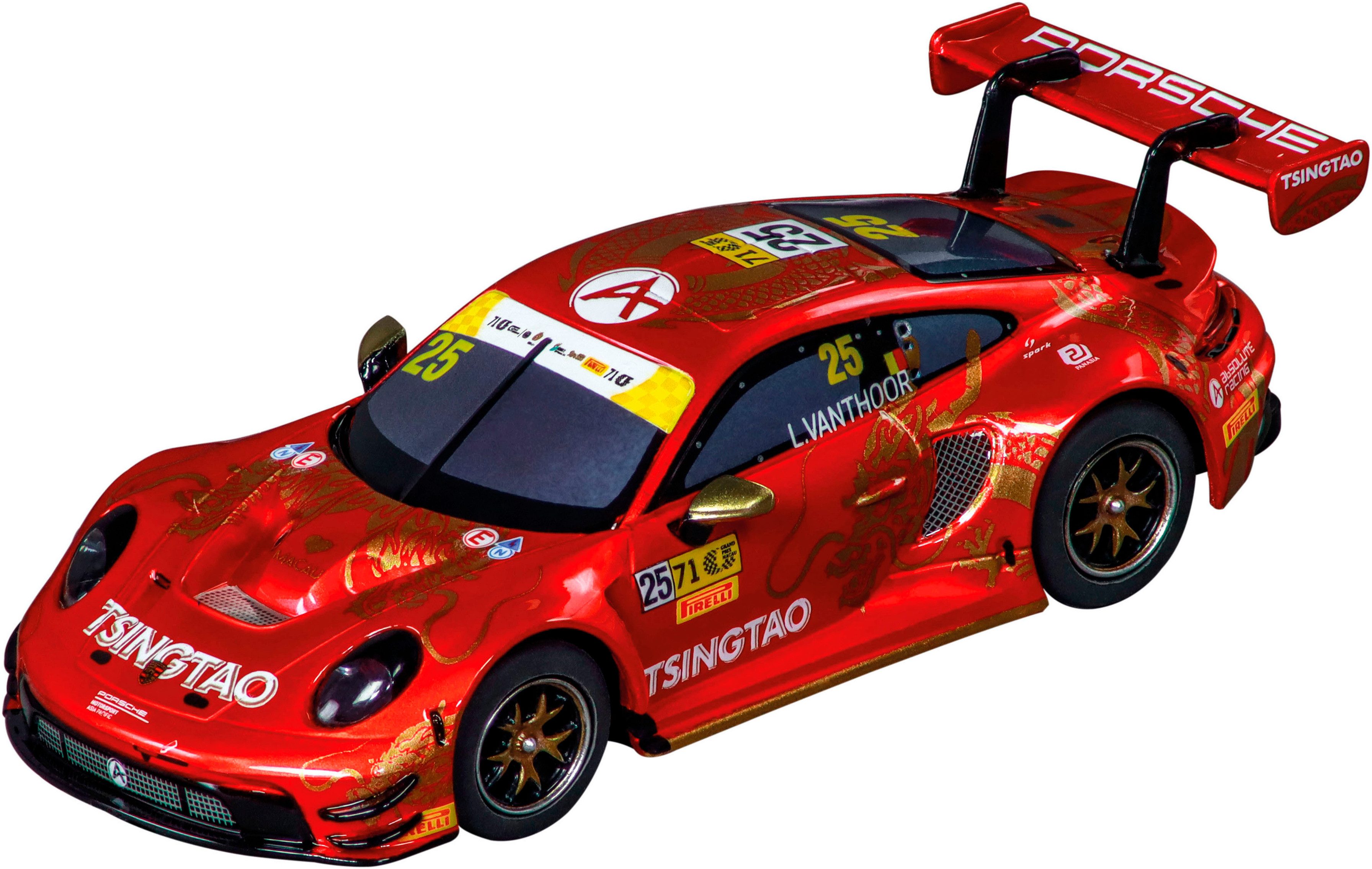 Carrera® Rennbahn-Auto Carrera Hybrid Porsche 911 GT3 R 'Absolute Racing, No.25' Macao, mit Licht und Sound