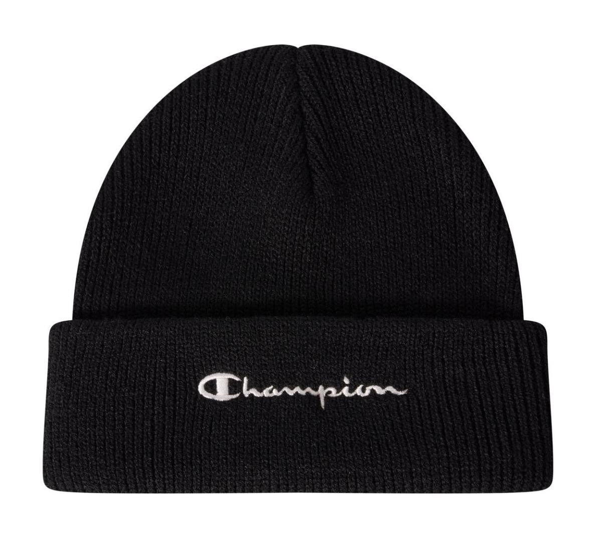 Champion Strickmütze Beanie mit Logo Schwarz