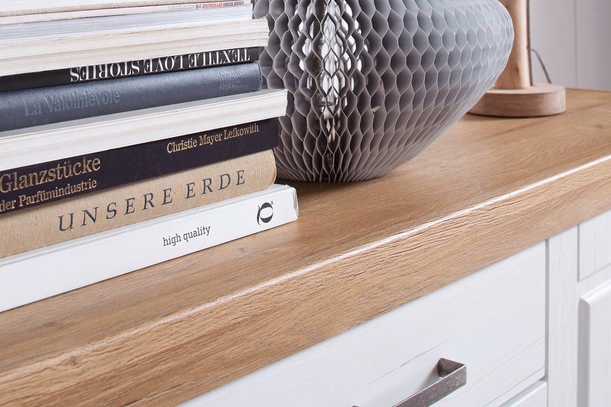 trendteam Sideboard Sideboard Brixen, Landhaus modern, Pinie Aurelio / Grandson Oak