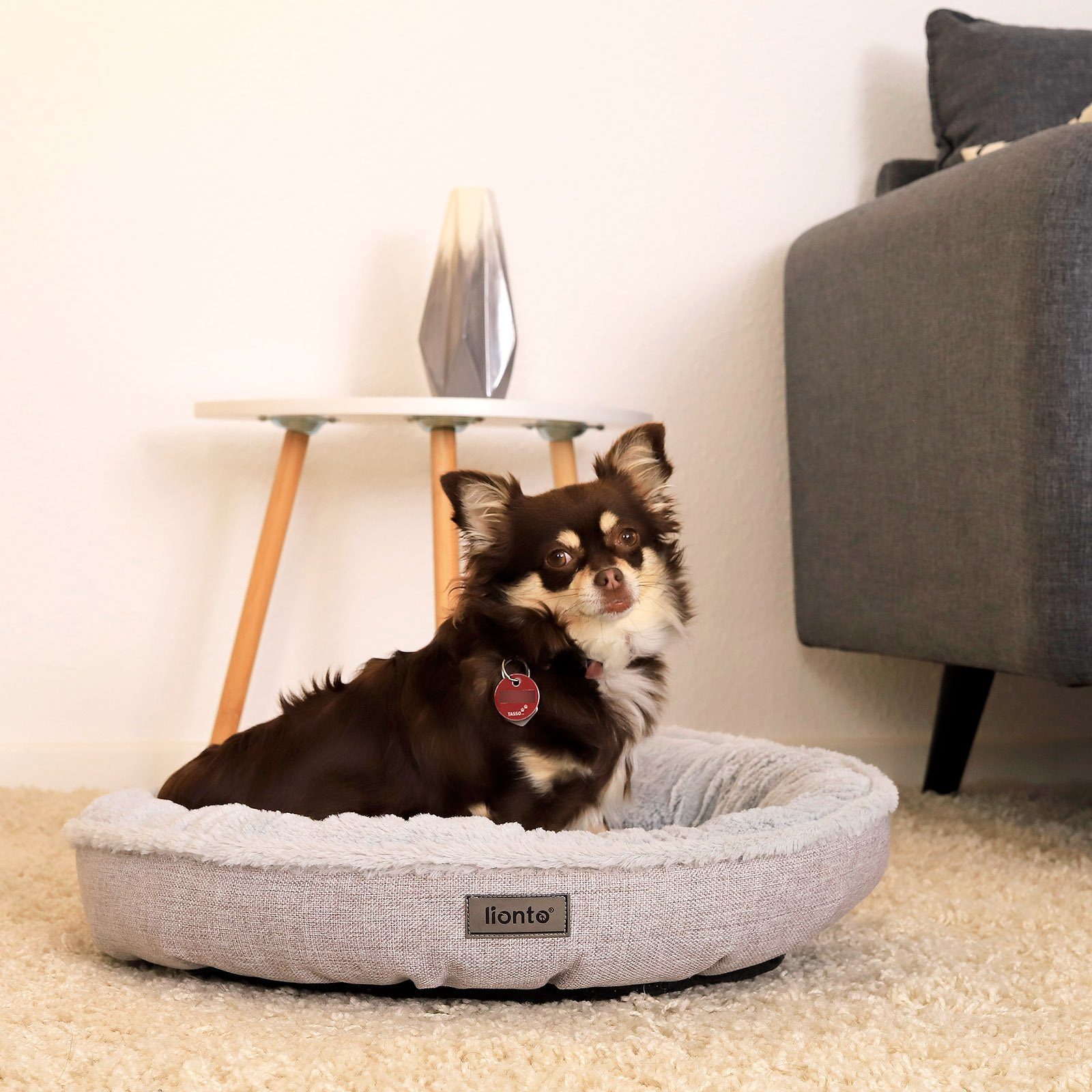 lionto Tierkissen Rundes Hundebett in Donutform, günstig online kaufen