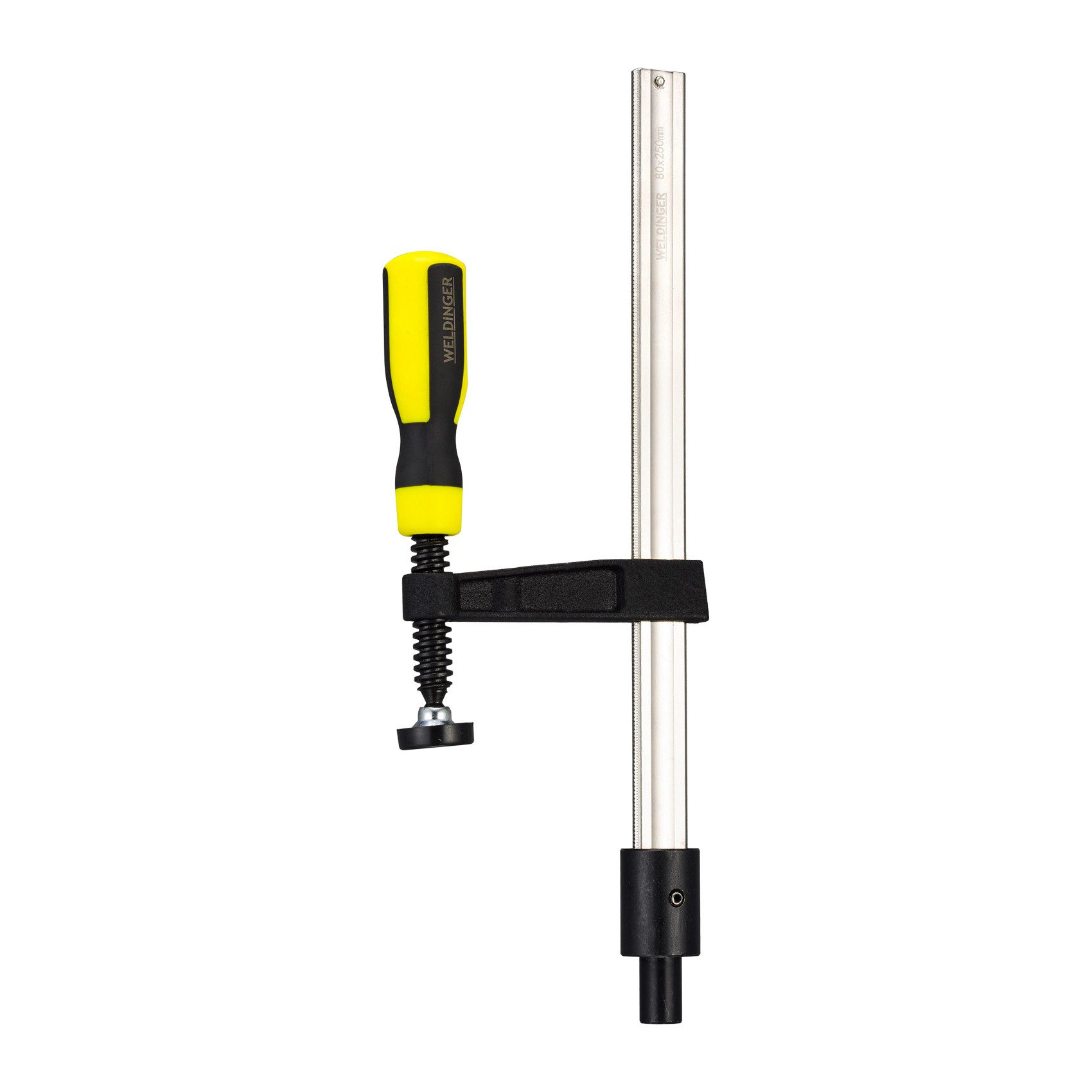 WELDINGER Schraubzwinge Schweißtisch-Schraubzwinge 80x250 mm System 16 Zweikomponentengriff, (1 St), 80x250 mm, System 16