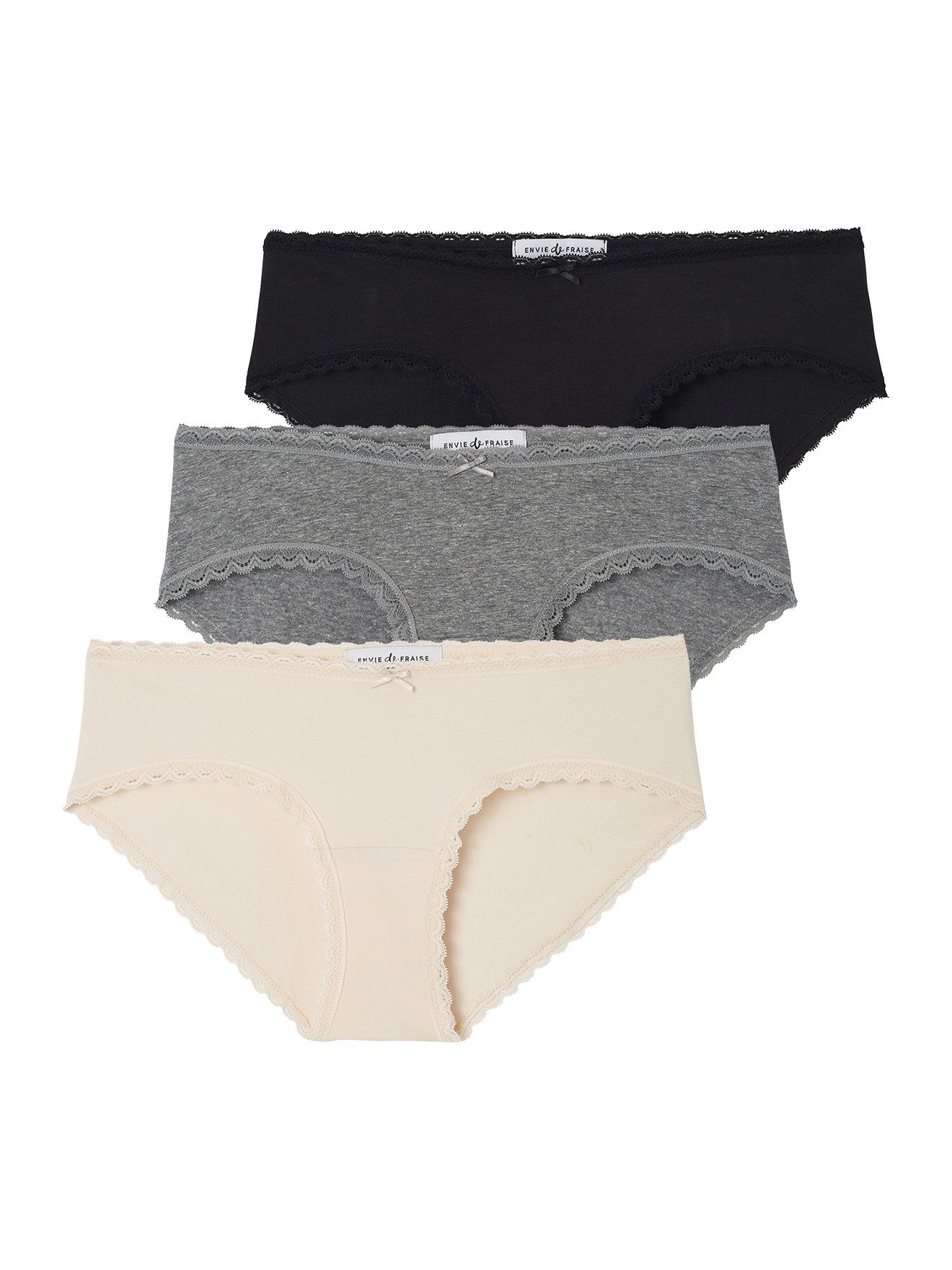 Umstandsslip Bio-Kollektion: 3er-Pack Umstands-Shortys