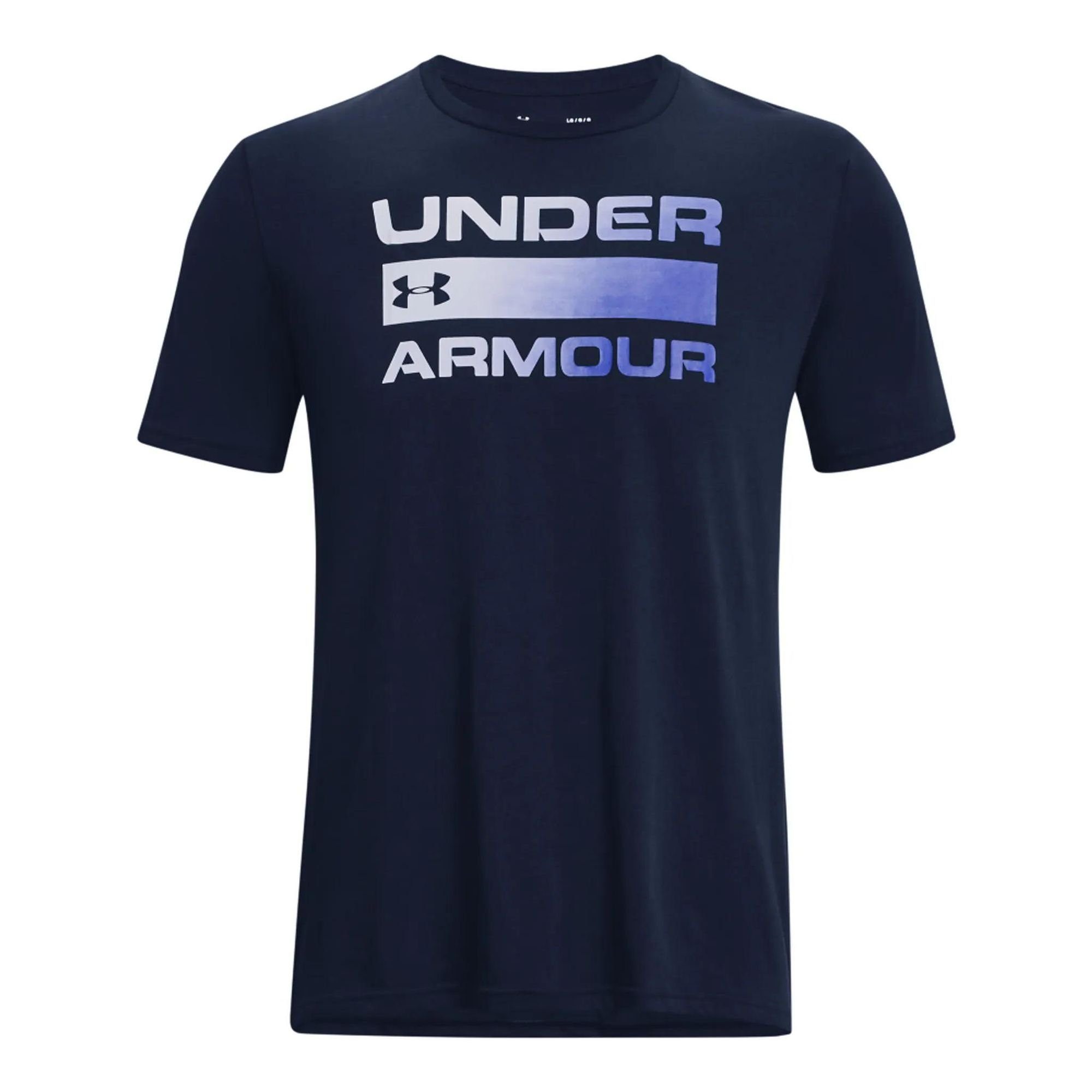 Kurzarm-Oberteil T-Shirt Herren Wordmark Under Team UA Dunkelblau Armour® Issue