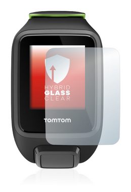 upscreen flexible Panzerglasfolie für TomTom Runner 3 Cardio, Displayschutzglas, Schutzglas Glasfolie klar