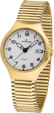 Atrium Quarzuhr A27-60, Armbanduhr, Damenuhr, Datum, Flexband, Zugband