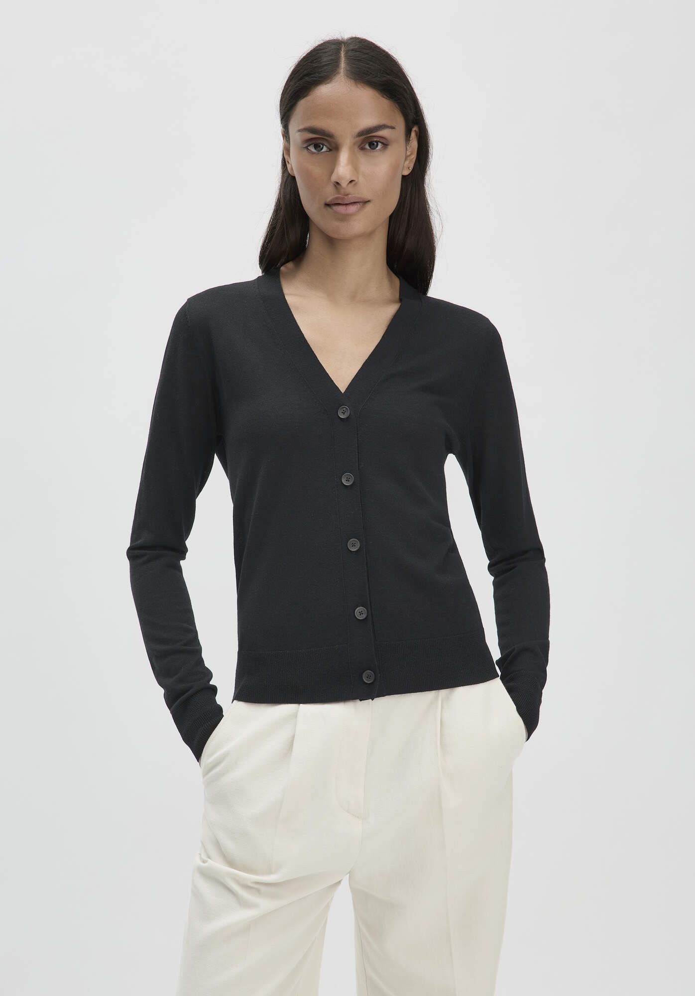 Hessnatur Strickjacke aus reiner Bio-Merinowolle (1-tlg) günstig online kaufen