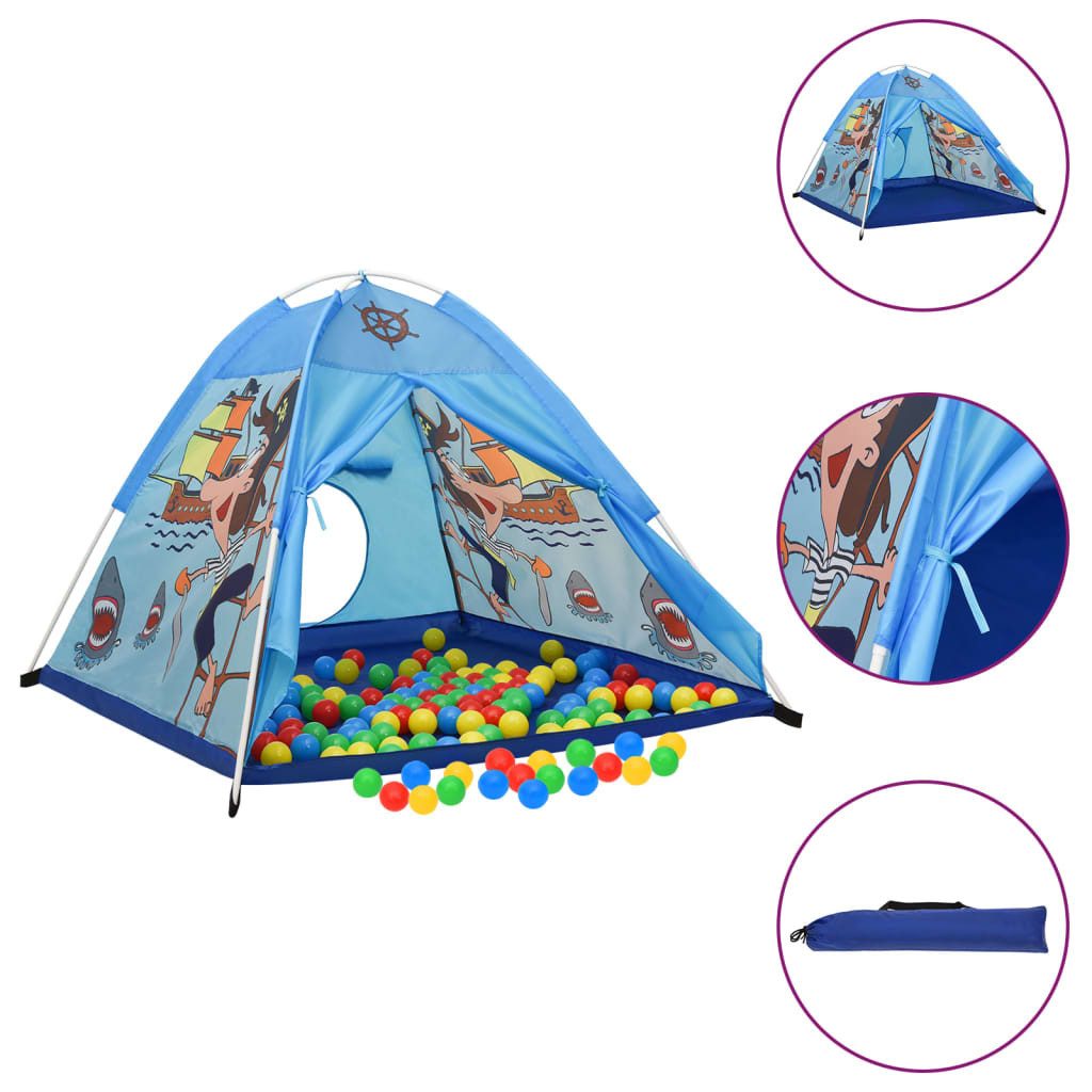 Spielzelt Spielzelt für Kinder Blau 120x120x90 cm Bällebad