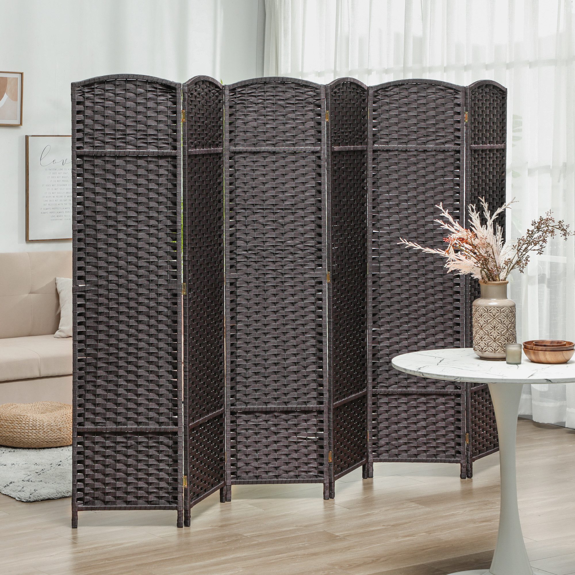 HOMCOM Paravent 240 x 170 cm günstig online kaufen