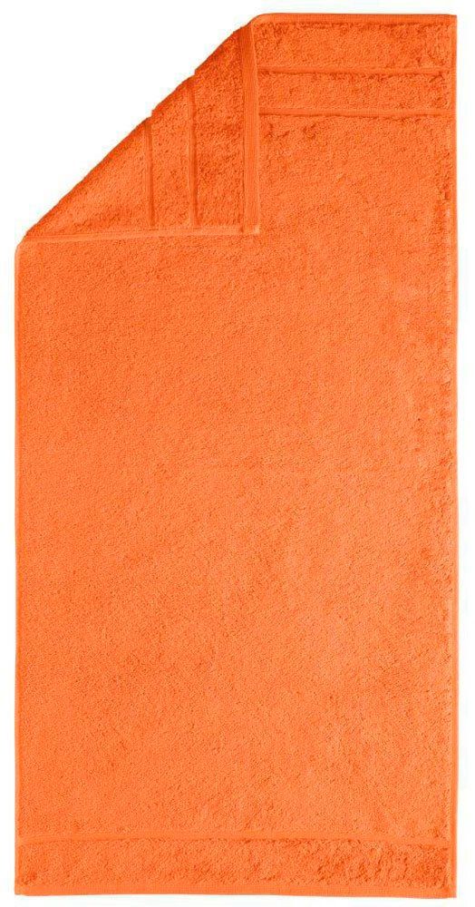 (1-St), orange Streifenbordüre, Baumwolle Programm Egeria SUPIMA Badetuch Uni Walkfrottee mit Prestige,