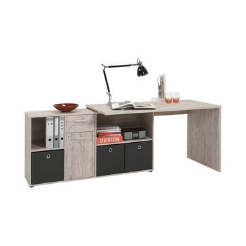 FMD Möbel Schreibtisch Schreibtisch Bürotisch Winkelkombination FMD LEX Sandeiche Dekor