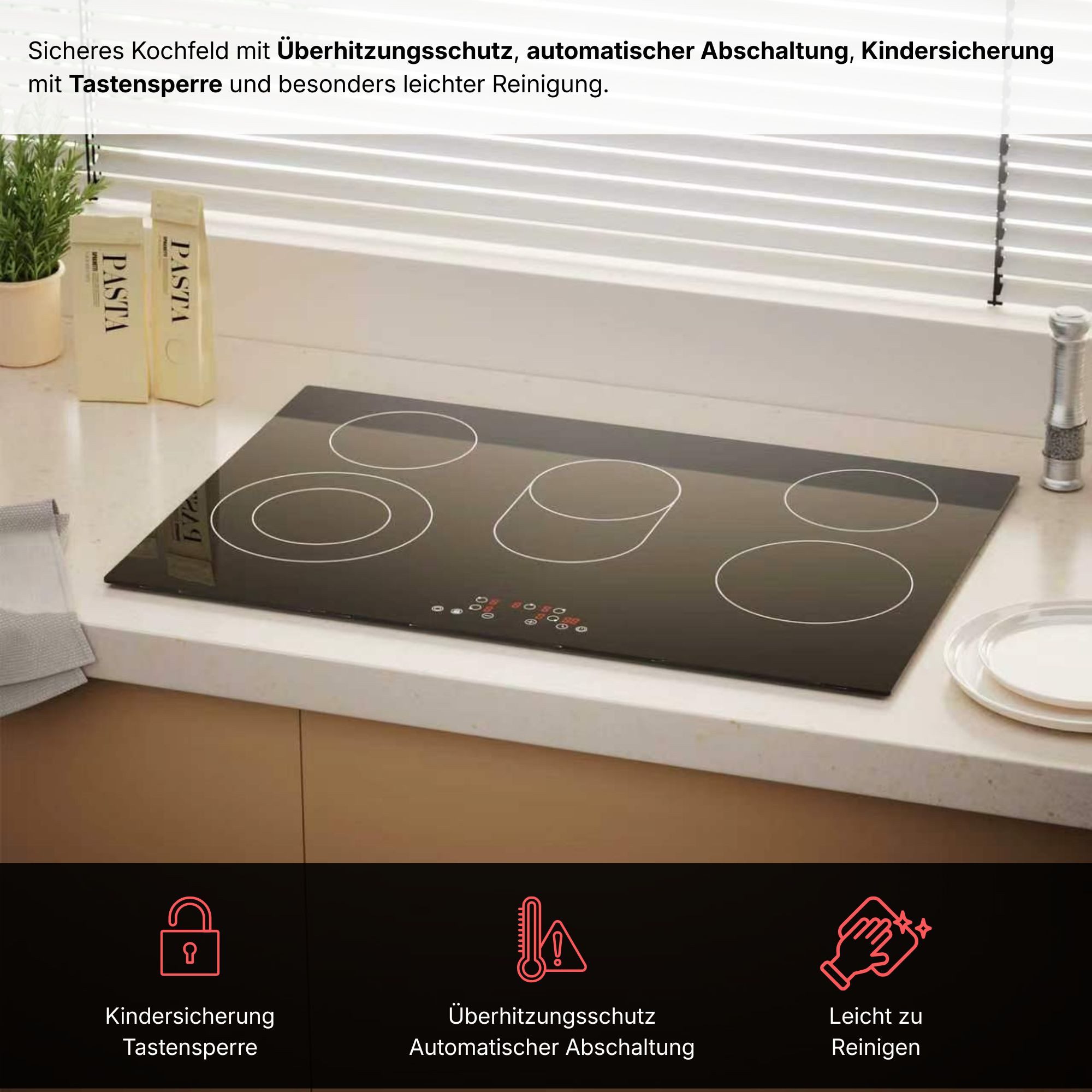 KB Elements Elektro-Kochfeld, 8400 Watt, Flexzone