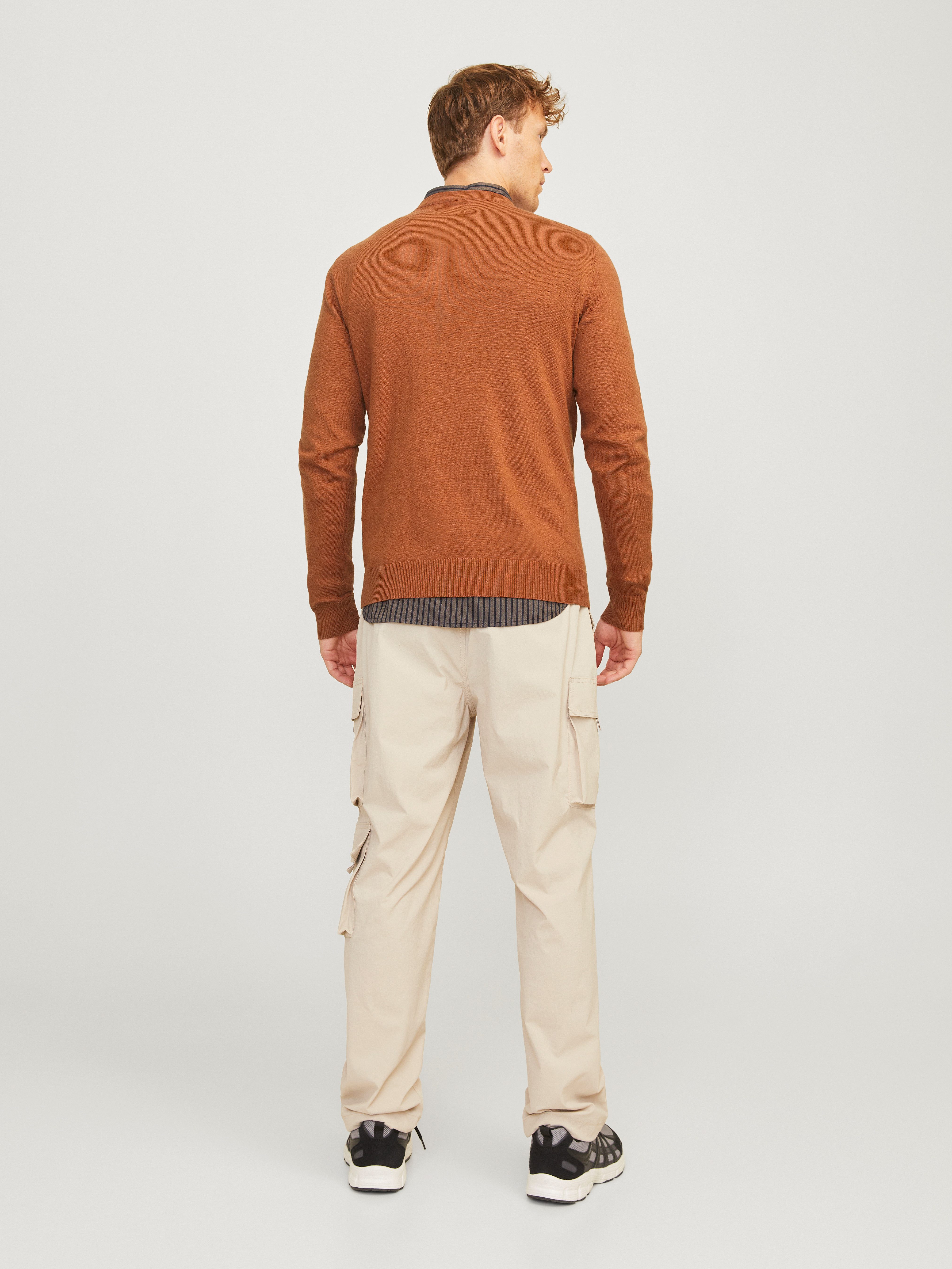 Jack & Jones Strickpullover JJEEMIL KNIT CREW NECK NOOS mit Rundhalsausschnitt