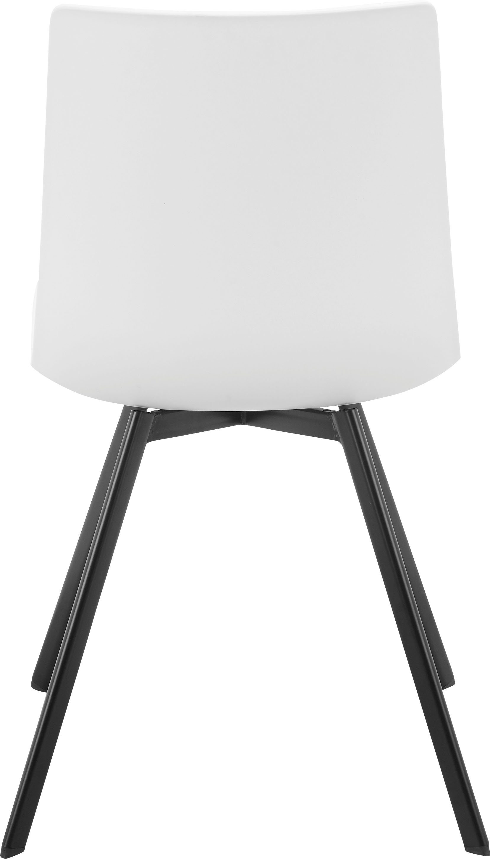 Ayden 48 Sitzhöhe (2 weiß Esszimmerstuhl INOSIGN festmontierte grau Sitzkissen, | Gestell cm aus St), Metall,