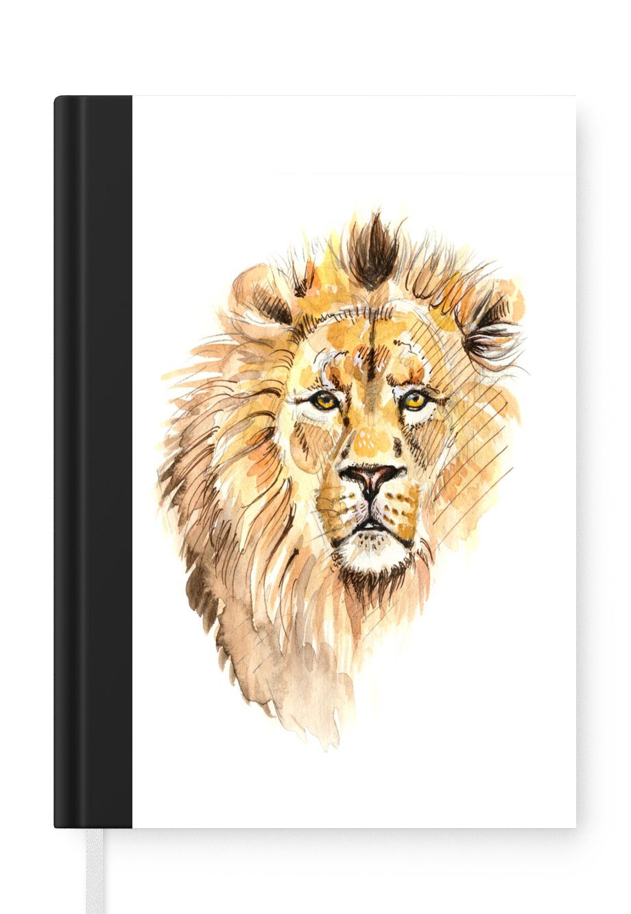 MuchoWow Notizbuch Wilde Tiere - Illustration - Farben, Journal, Merkzettel, Tagebuch, Notizheft, A5, 98 Seiten, Haushaltsbuch