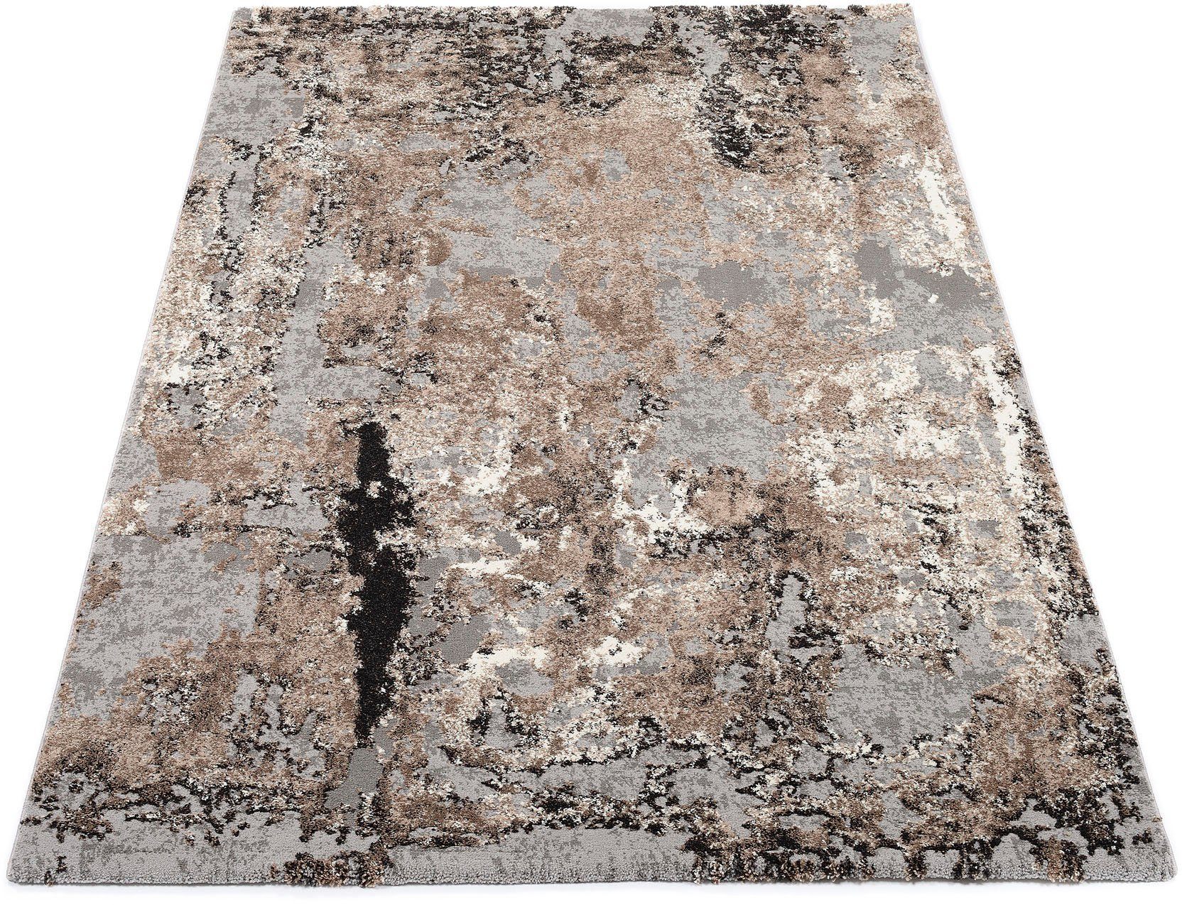 OCI DIE TEPPICHMARKE Teppich JUWEL LIRAY, auch als Läufer und in Rund, rechteckig, Höhe: 20 mm, Kurzflor, Wohnzimmer, Marmor Optik, Hoch Tief Effekt, dichte Qua – Bild 2 von 5