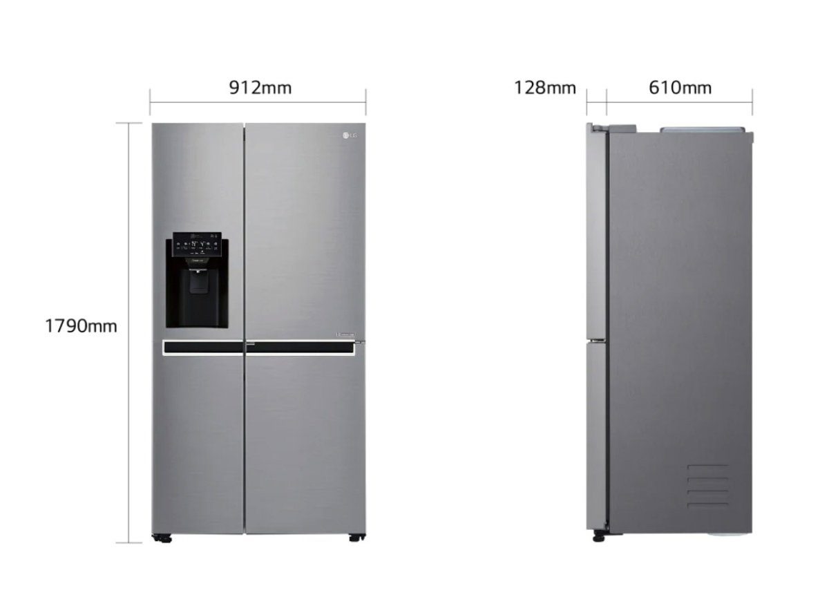 LG Kühlschrank GSJ761PZTZ Inverter Multiairflow hoch, Kompressor™ breit, Linear 179 GSJ761PZTZ, cm cm 91.2 Umluftkühlung