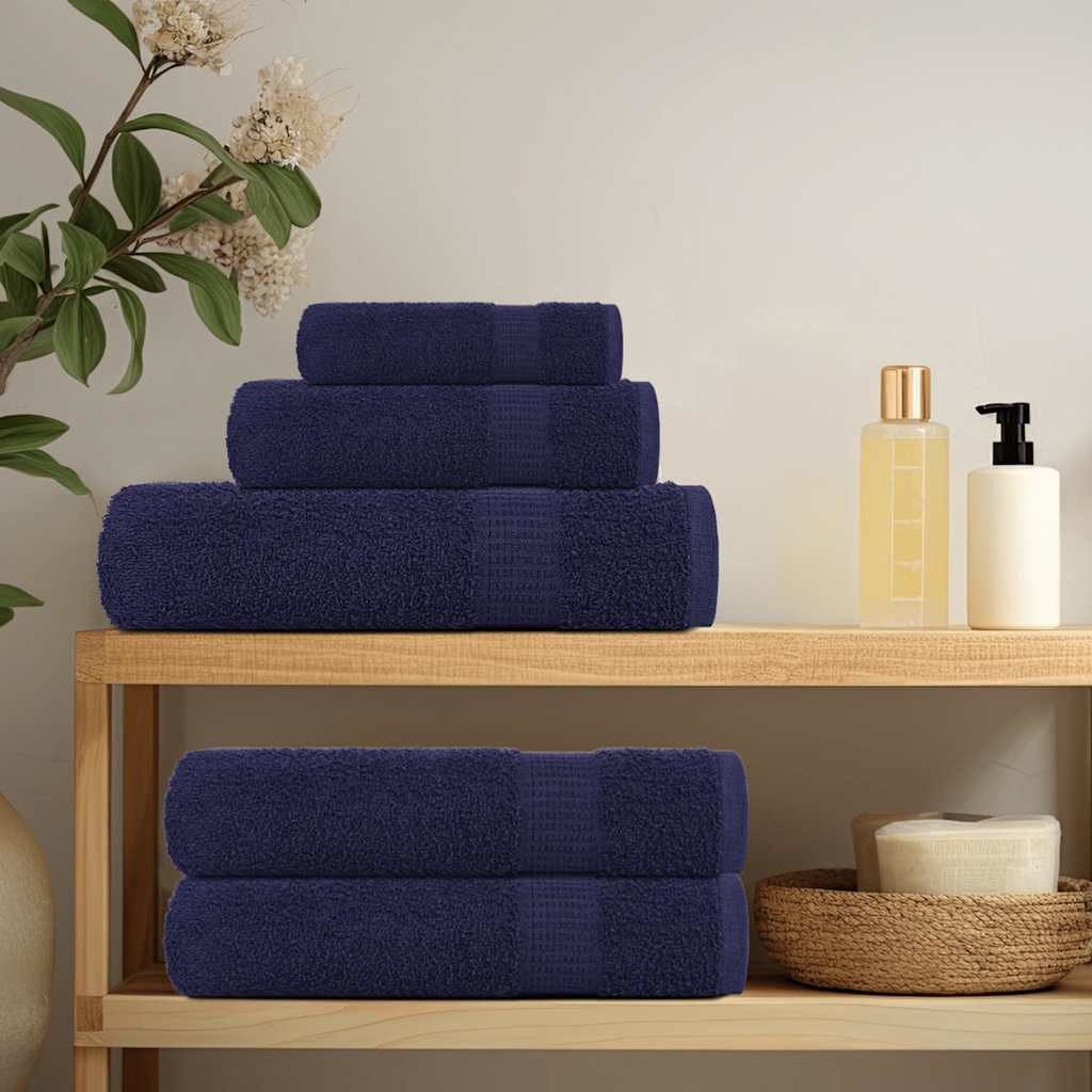vidaXL Handtuch Seiftücher 2 Stk. Marineblau günstig online kaufen