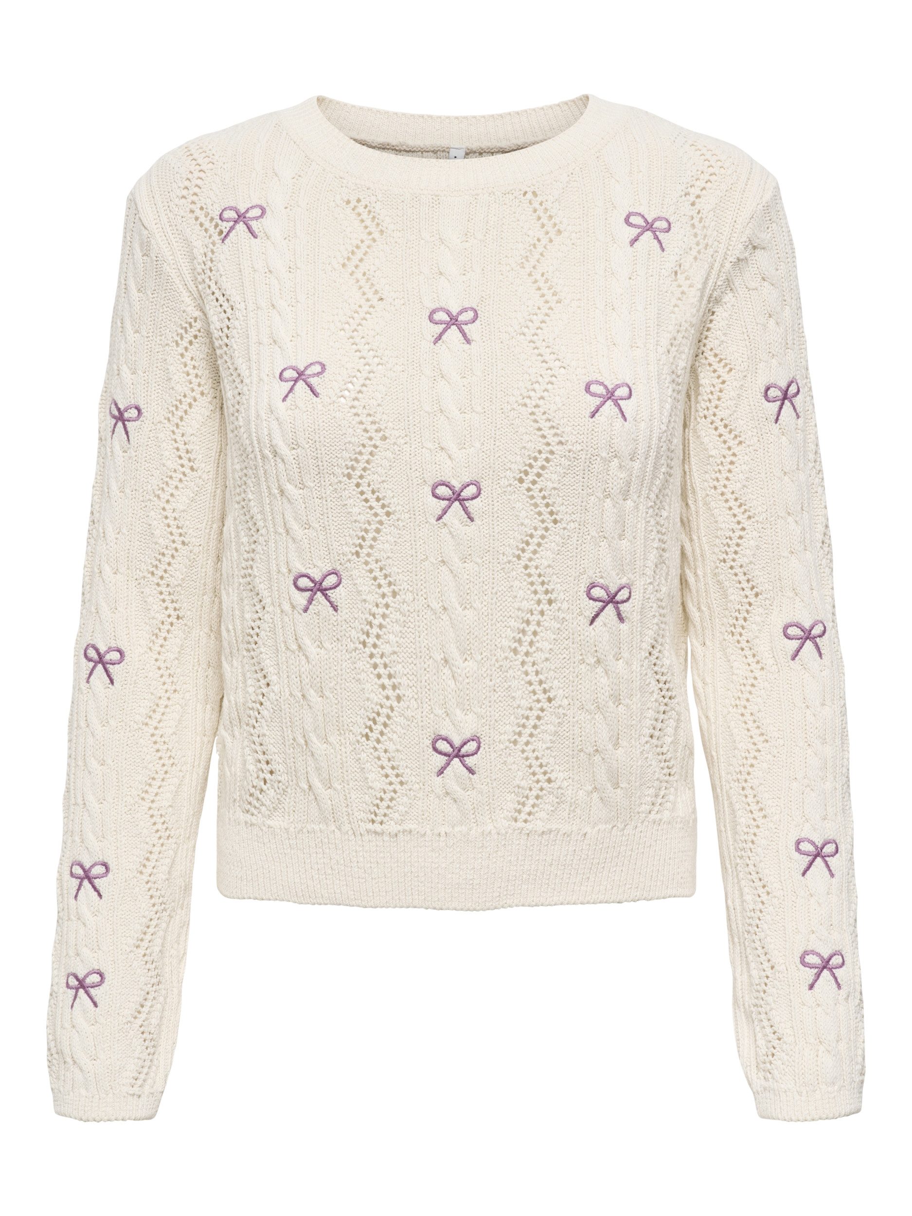 ONLY Strickpullover ONLRITA LIFE LS EMBR CABLE KNT NOOS günstig online kaufen