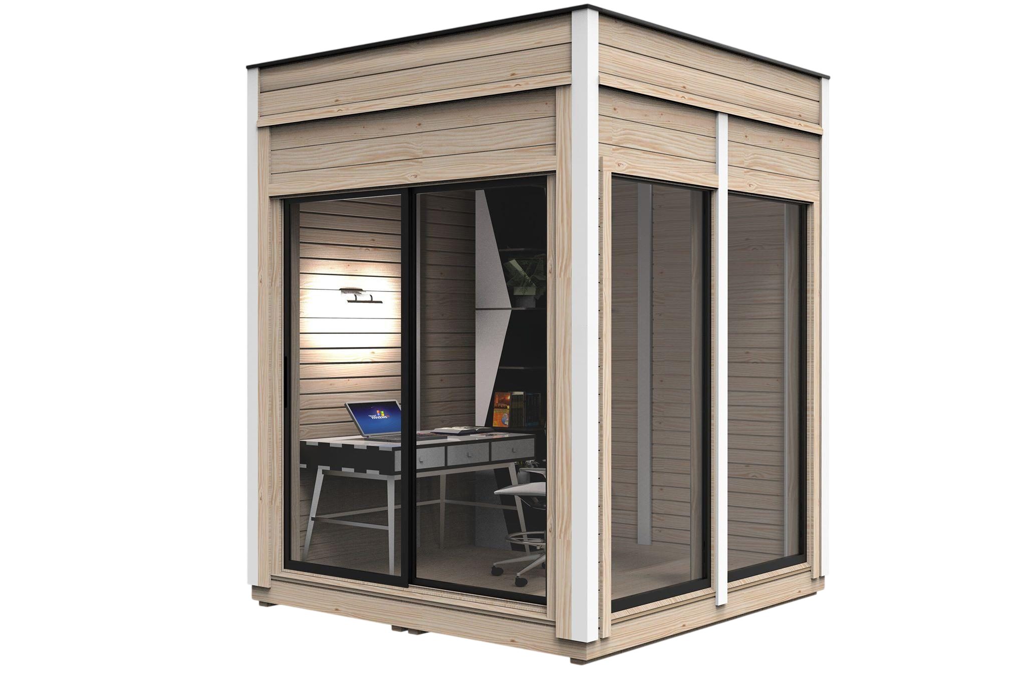 JVmoebel Grillkota Holz Campinghaus Beige mit großen Fenstern für Garten und Freizeit, (Camping Haus), Made in Europe