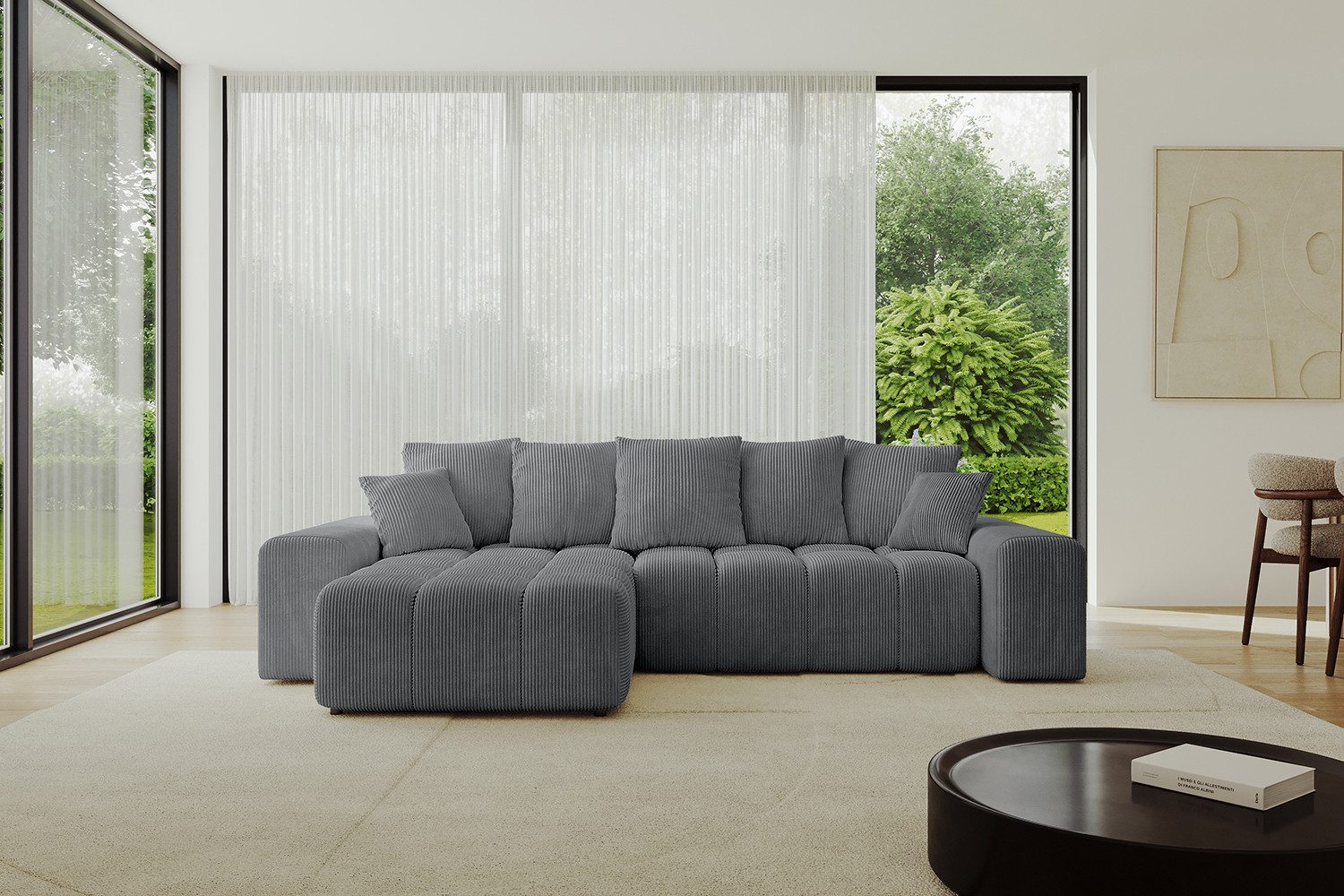 ALTDECOR Ecksofa ENIL-L, Couch mit Schlaffunktion, Wohnzimmer - Wohnlandsch günstig online kaufen