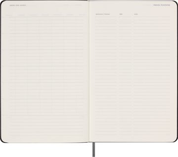 MOLESKINE Buchkalender, Undatierter Wochen Notizkalender, A5, 1 Wo = 1 Seite, rechts liniert