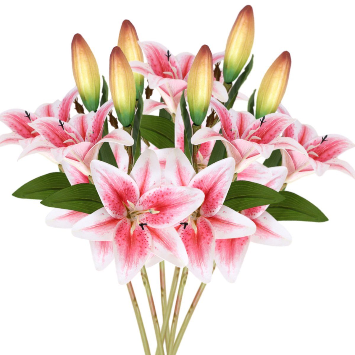 Künstliche Zimmerpflanze Künstliche Blumen,Realistisch,Natürliche Ideal für Hochzeit Sträuße, Jormftte rosa