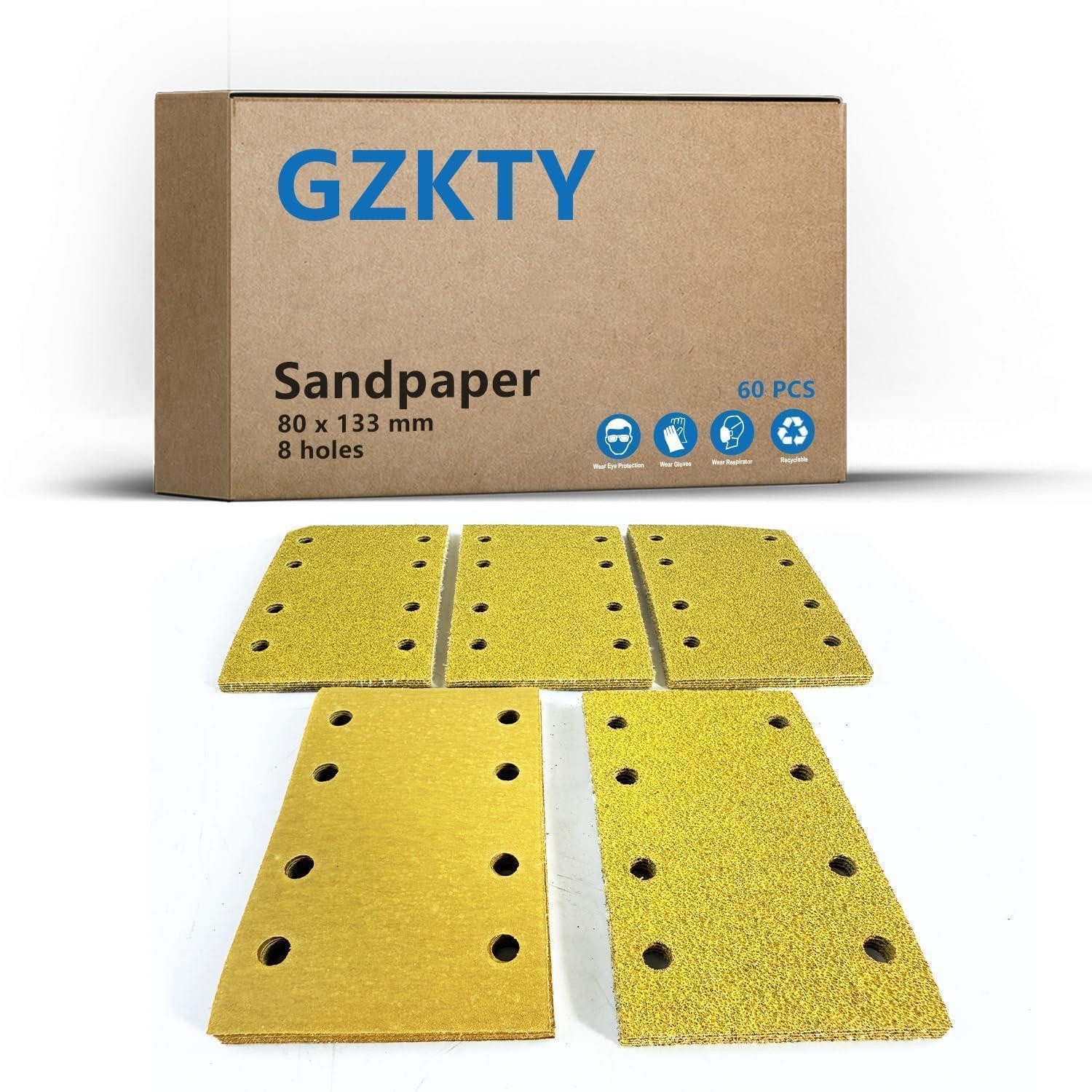 LuxusKollektion Schleifpapier Klett-Schleifpapier 60er 80x133 7 Körnungen 40-320 Schwingschleifer