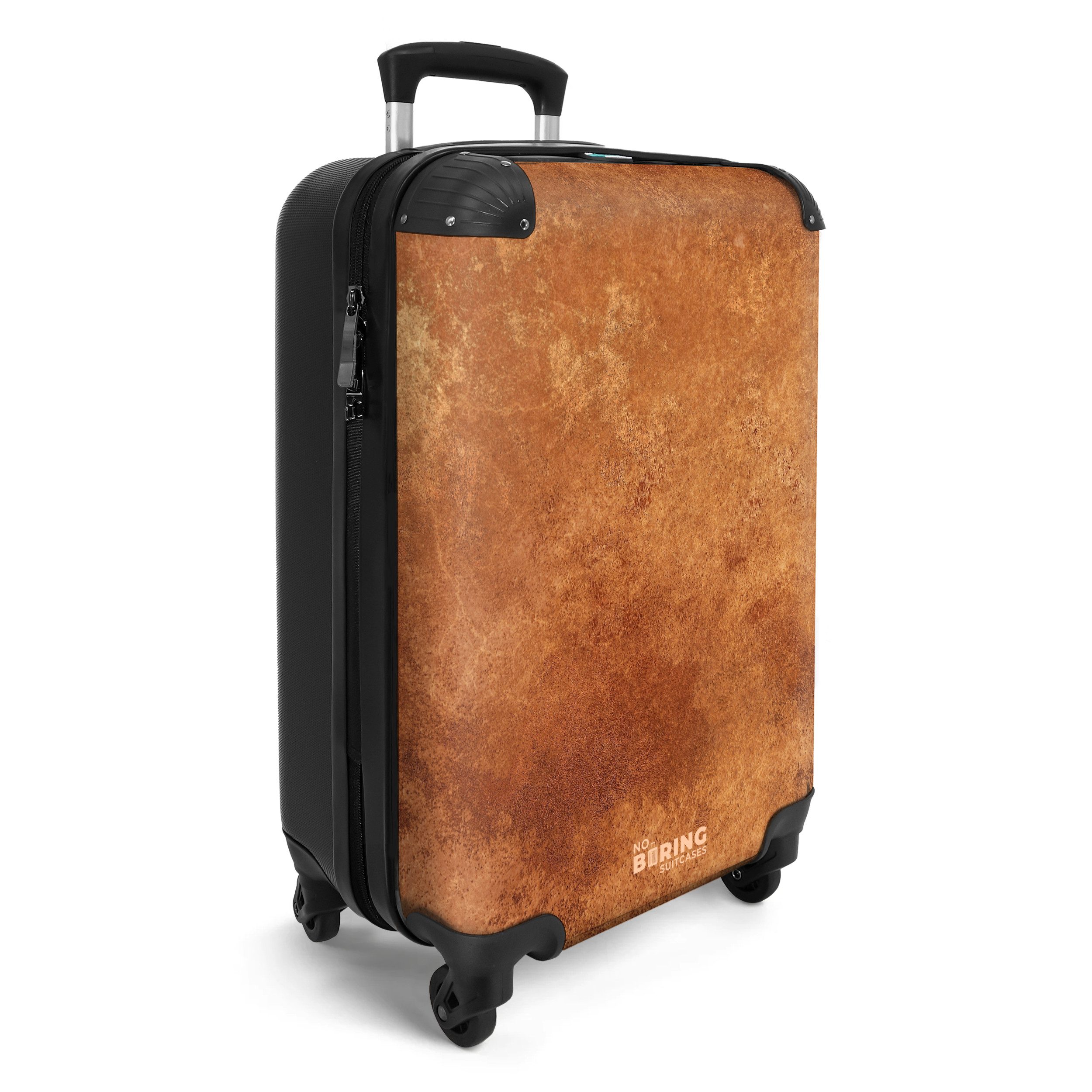 NoBoringSuitcases.com© Hartschalen-Trolley Gleichmäßige Roststruktur in Erd günstig online kaufen