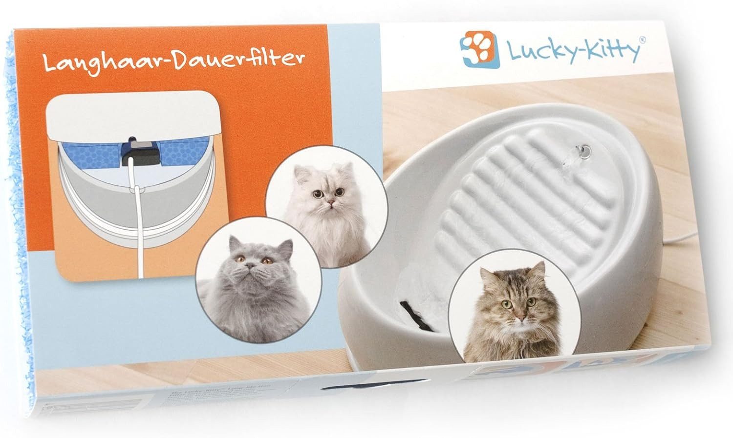 Lucky-Kitty Trinkbrunnen Langhaar-Dauerfilter für Trinknapf, Wasserfilter, günstig online kaufen