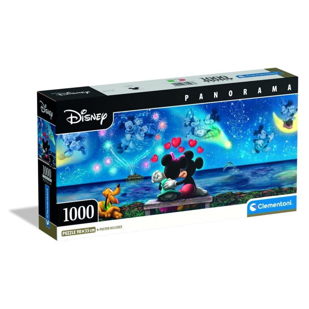 Clementoni® Puzzle Disney Mickey & Minnie Panorama-Puzzle 1000Stück, Puzzle günstig online kaufen