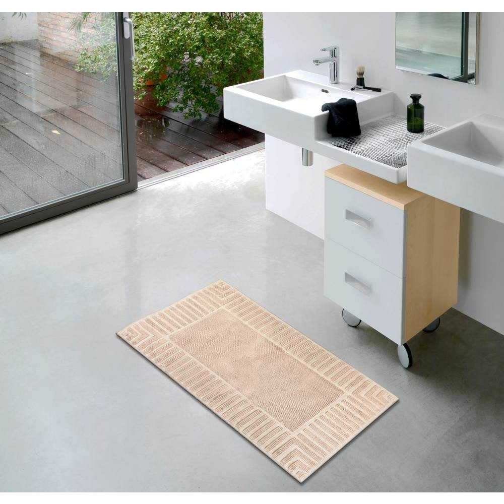 etérea Himmlische Qualität Badematte etérea Baumwolle Badteppich Messel, fußbodenheizungsgeeignet, schnell trocknend, strapazierfähig, Baumwolle, rechteckig, pflegeleicht