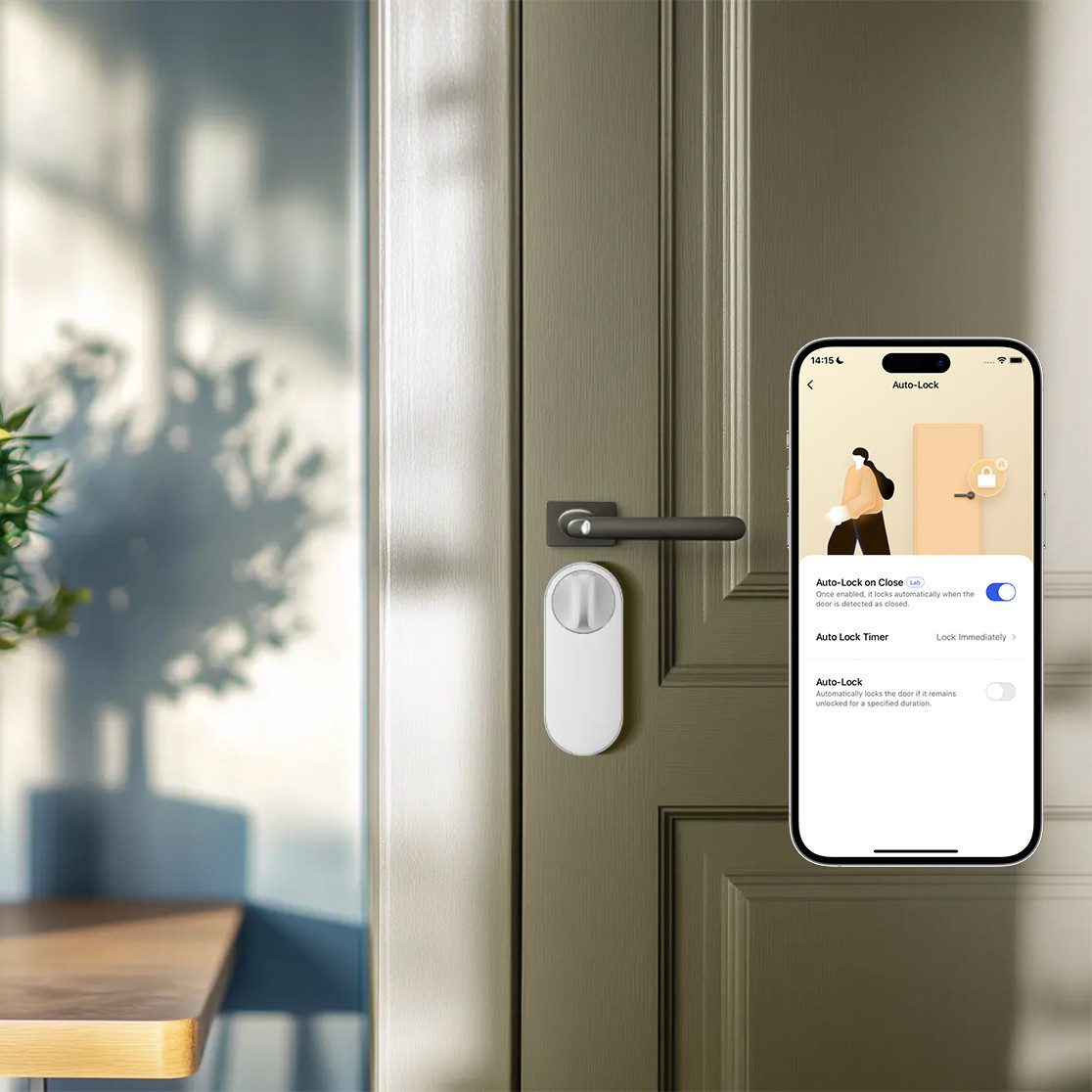 Aqara Türschlossantrieb U200 Lite Kit, (Unterstützung für Matter over Thread, Einfache Installation), Unterstützt Apple Home, Google Home, Alexa und SmartThings