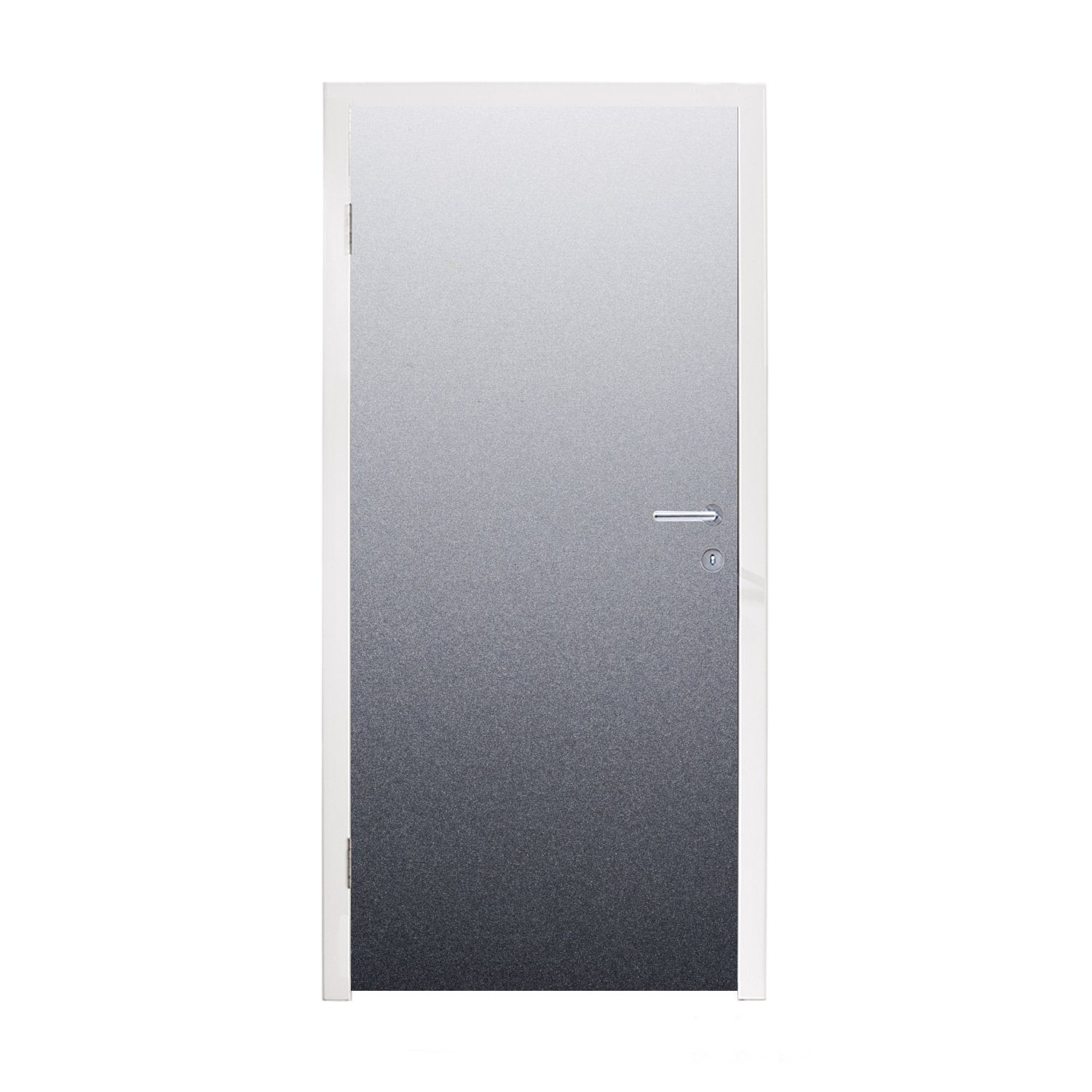 MuchoWow Türtapete Aluminiumdruck - Metall - Grau, Matt, bedruckt, (1 St), Fototapete für Tür, Türaufkleber, 75x205 cm | Türtapeten