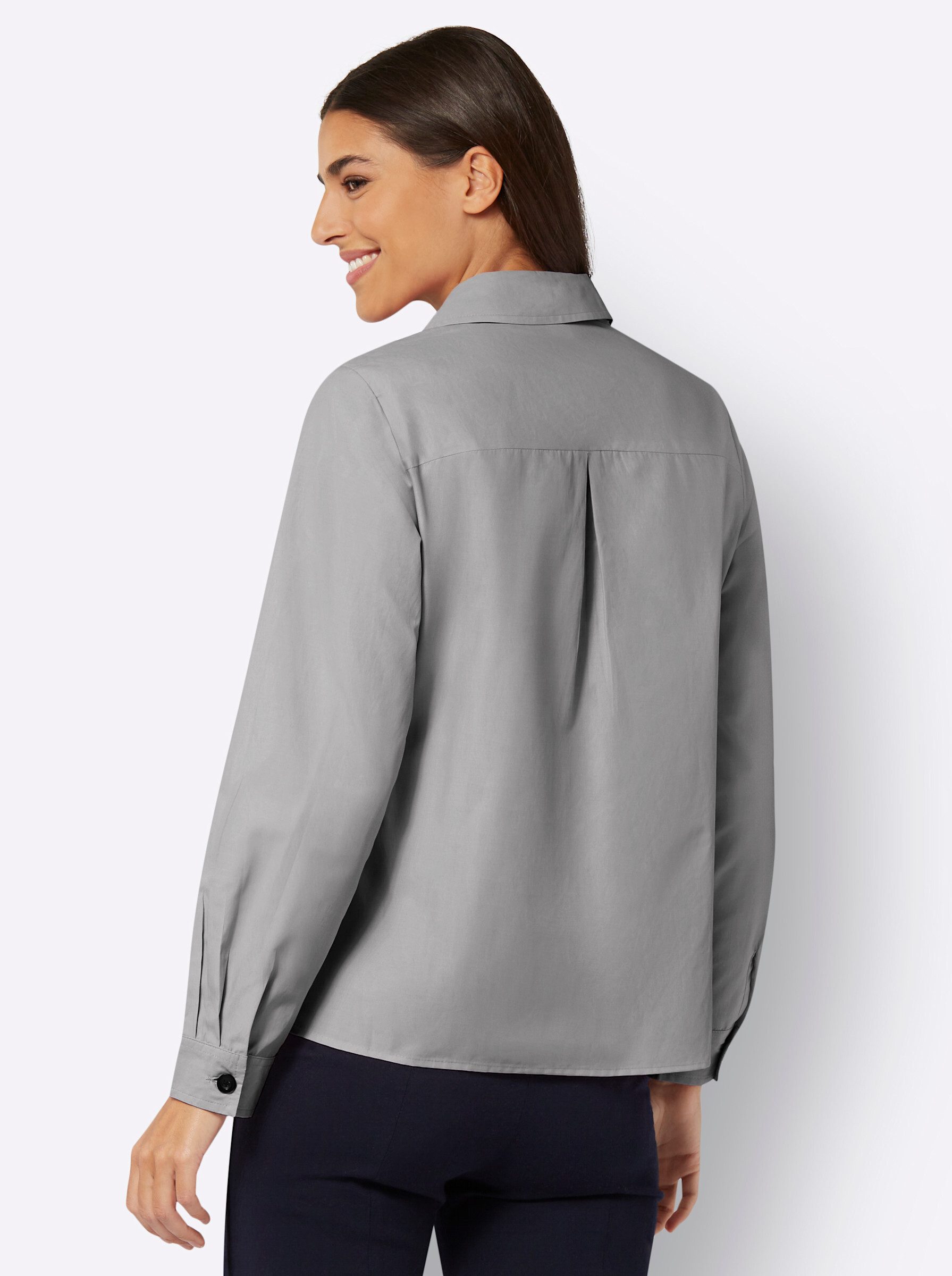 Sieh an! Klassische Bluse Langarmbluse günstig online kaufen
