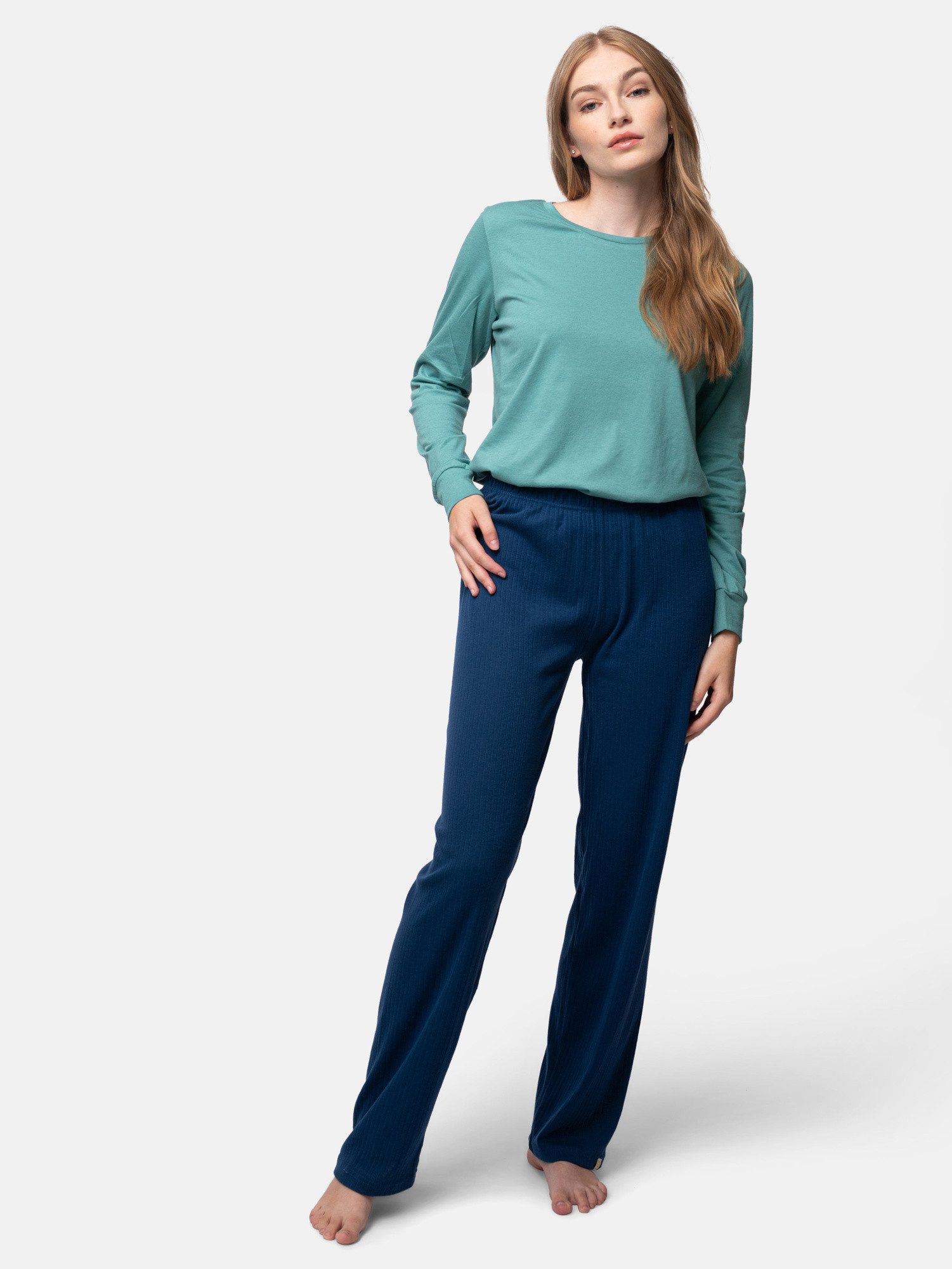 Pyjamahose aus Derby Rib