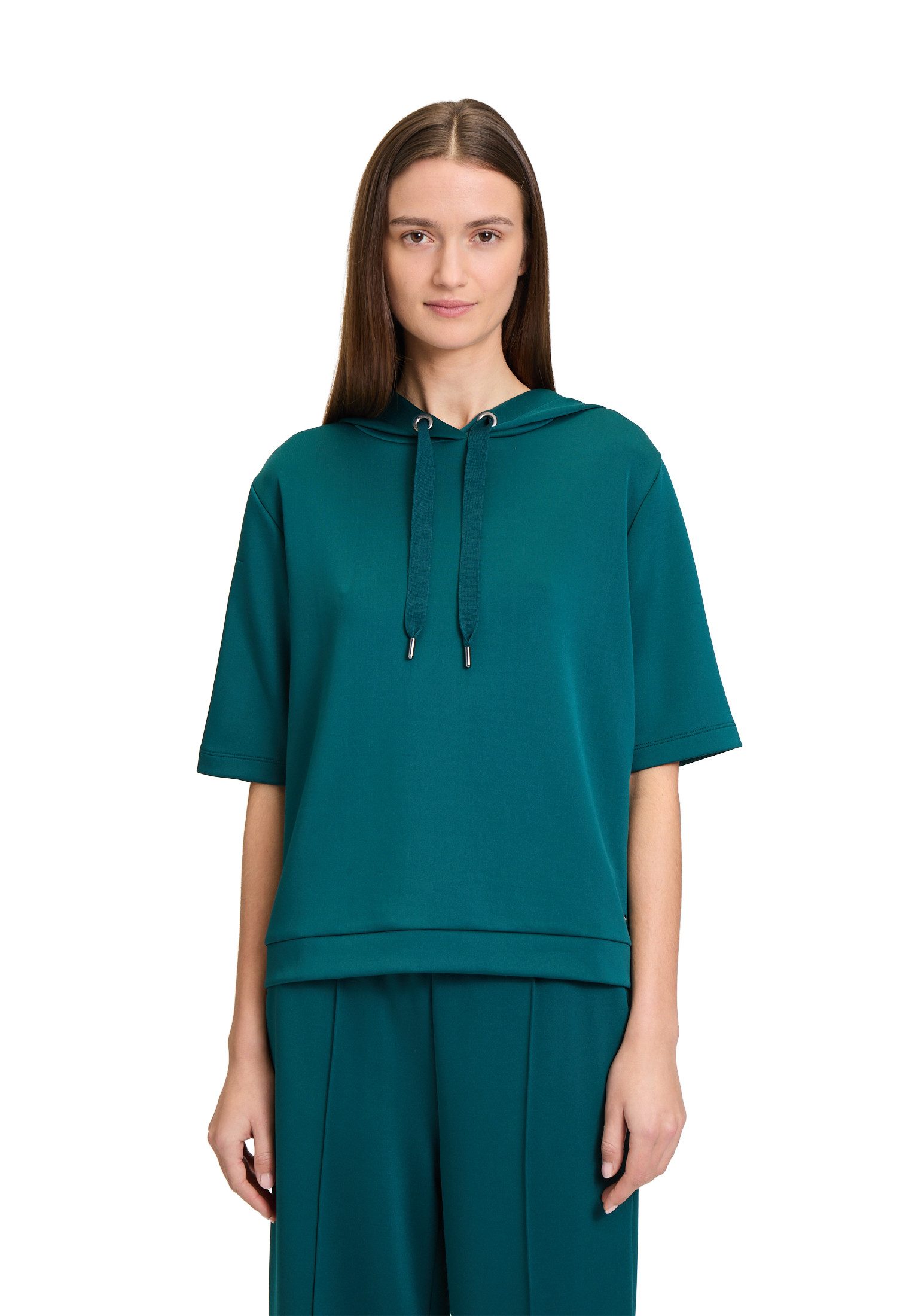 Kurzarmshirt Betty & Co Sweatshirt mit Kapuze