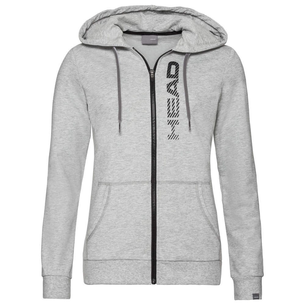 Head Kapuzenpullover Kapuzenjacke (Hoodie) Club Greta grau meliert/schwarz Damen