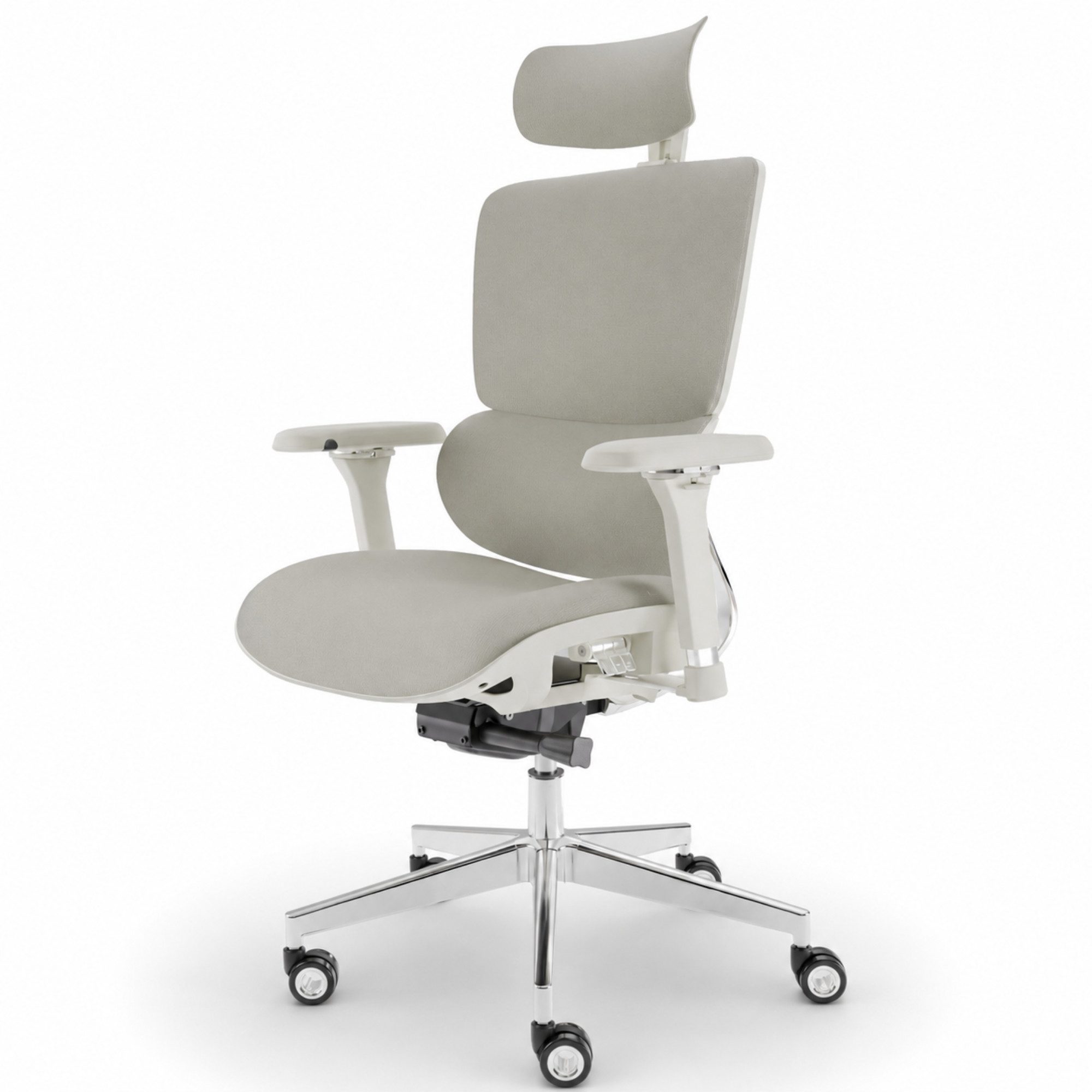 CLOUVOU Bürostuhl Ergonomisch, Schreibtischstuhl bis 150 kg (MasterSeat - Chefsessel für Arbeitszimmer, 4D Gaming Armlehnen), Blade Wheels, Homeoffice, Gaming Stuhl, Drehstuhl