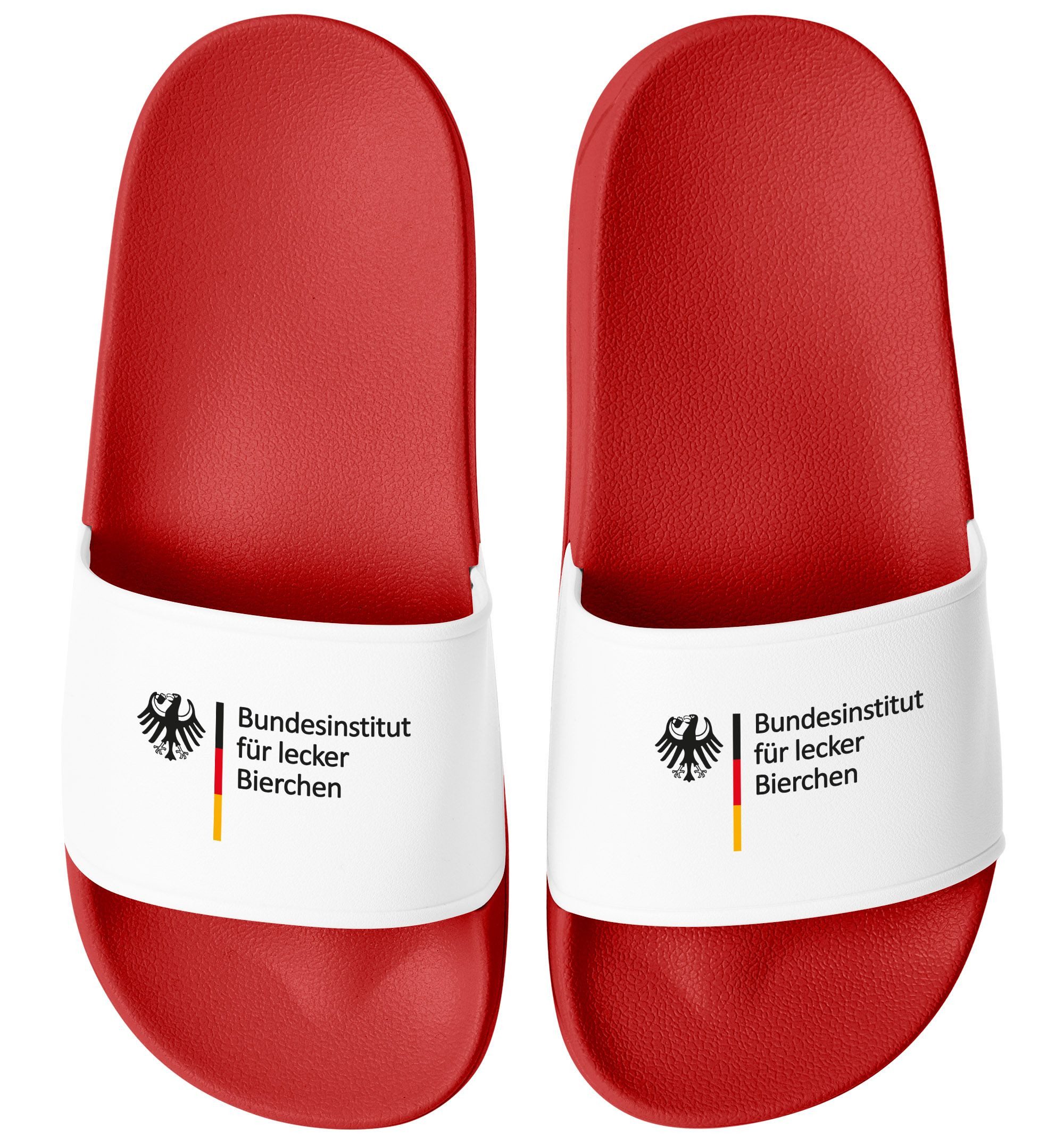 MoonWorks Badeschlappen Badelatschen Unisex mit Aufdruck Bundesinstitut für günstig online kaufen