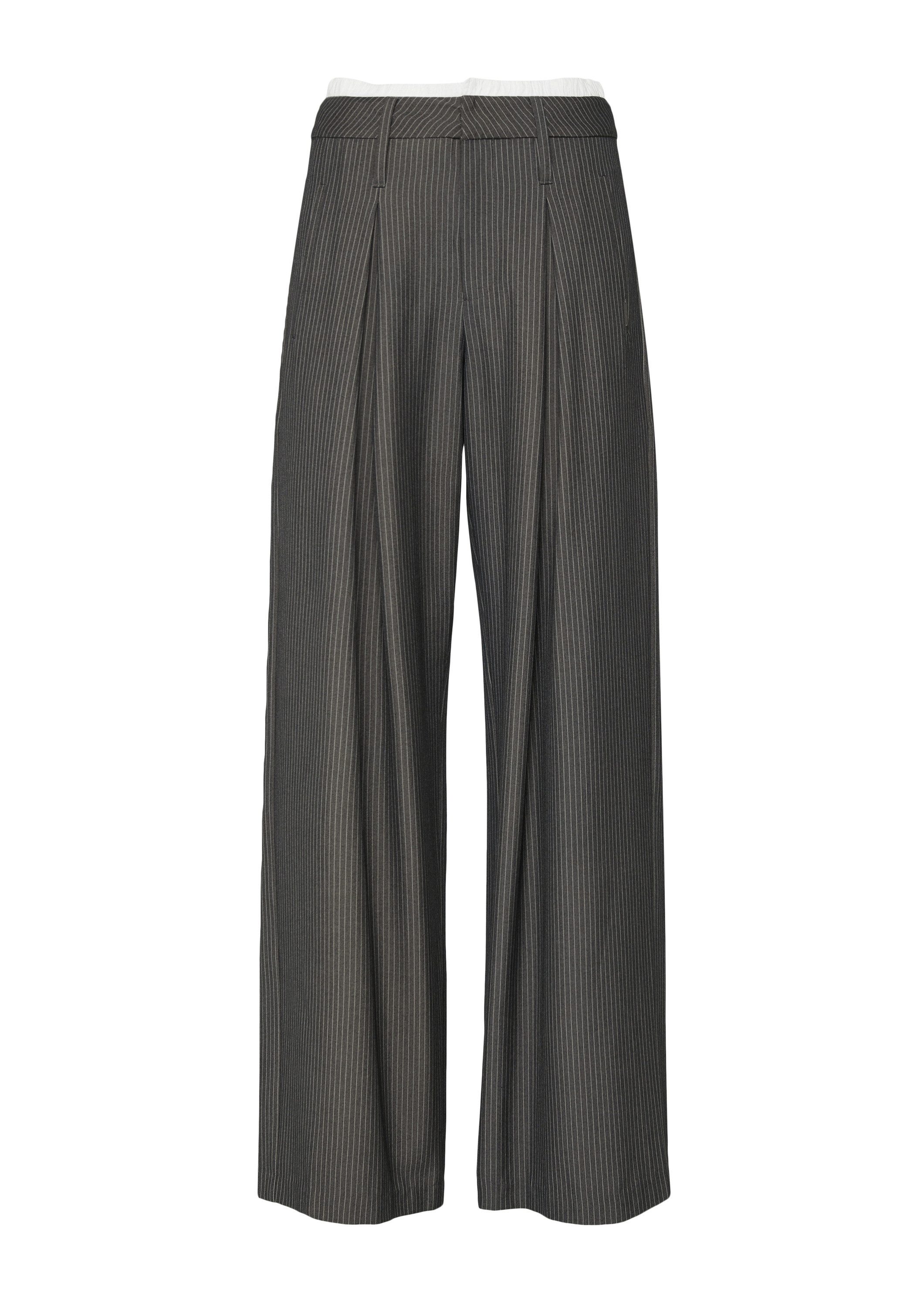 QS Chinos Hose Nadelstreifenhose mit Kontrastdetail günstig online kaufen