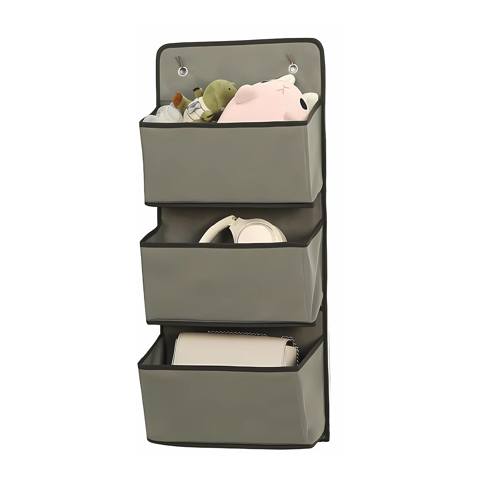 Jumpeak Aufbewahrungstasche Aufbewahrungstasche,aufbewahrungstasche klein,organizer tasche,2Farben (Packung, Dreistufige Aufbewahrungstasche zum Aufhängen), wickelorganizer zuhause,aufbewahren & verstauen,Stoff, inklusive Haken